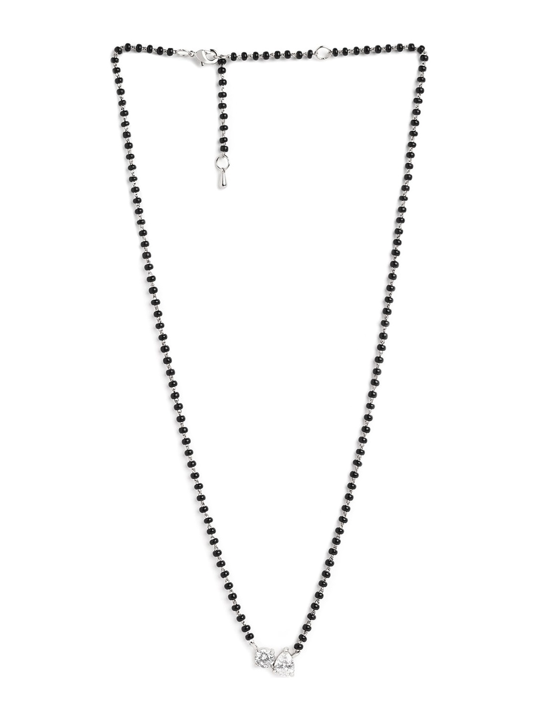 

MINUTIAE Silver-Plated Beaded Mangalsutra