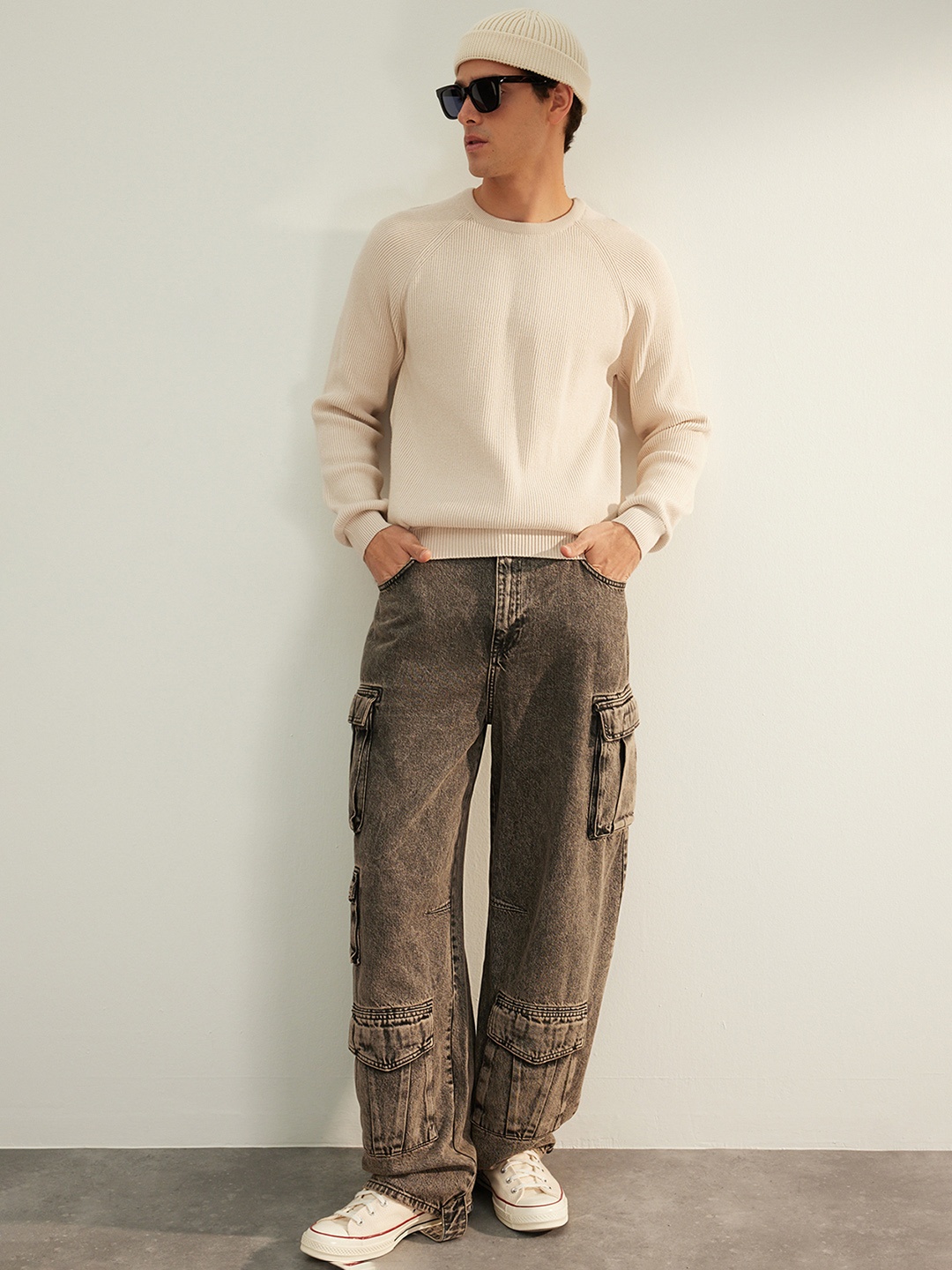 

Trendyol Striped Pullover, Cream