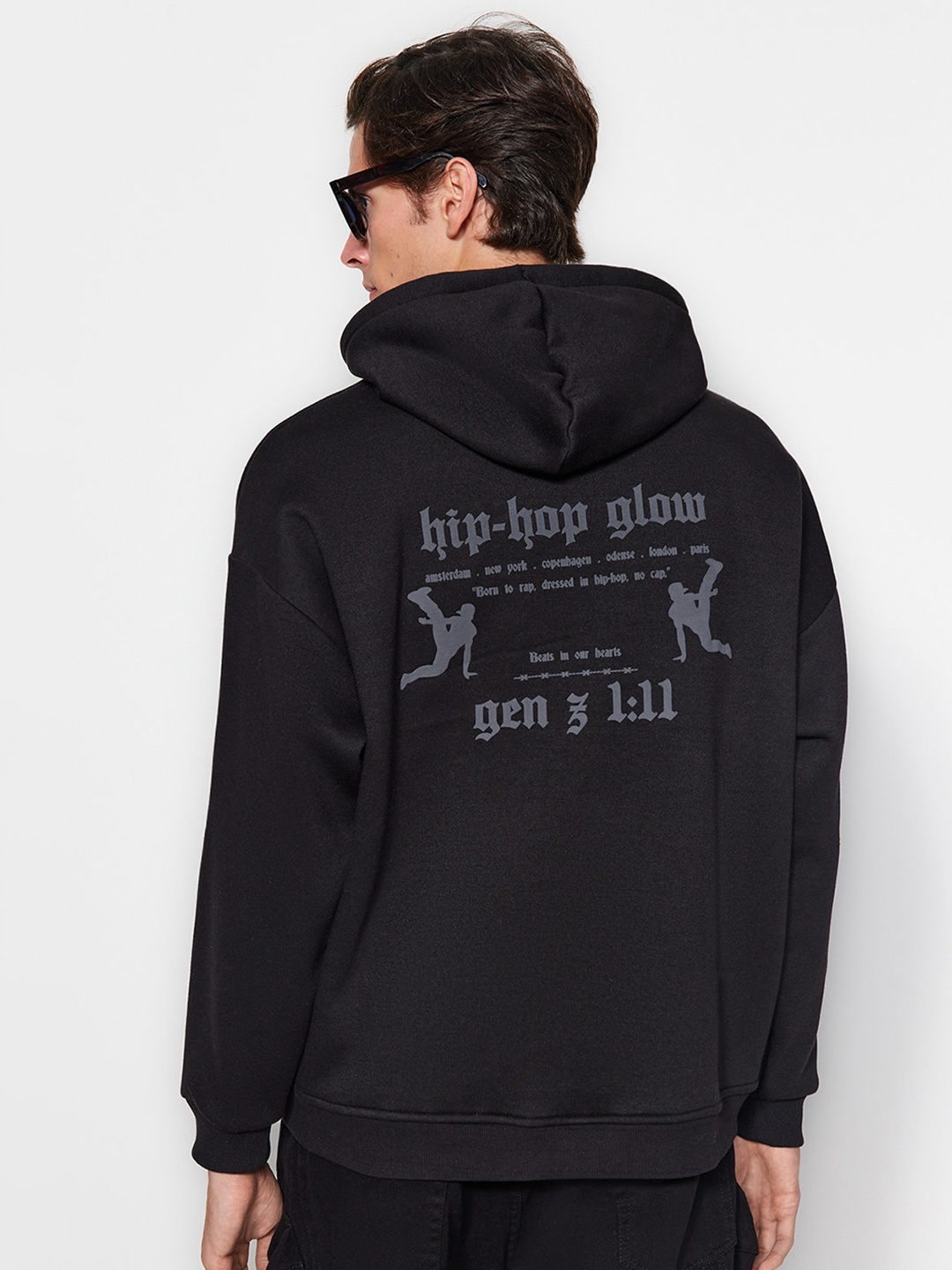 

Trendyol Typography Printed Sweatshirt, Black