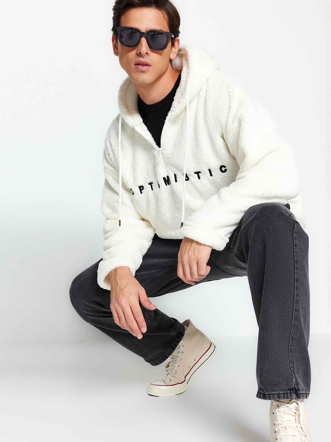 

Trendyol Hooded Long Sleeves Pullover, White