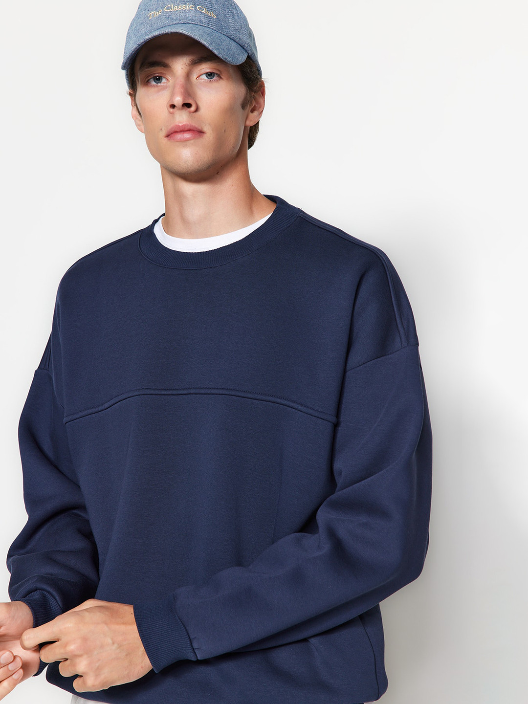 

Trendyol Drop Shoulder Sleeves Pullover, Navy blue