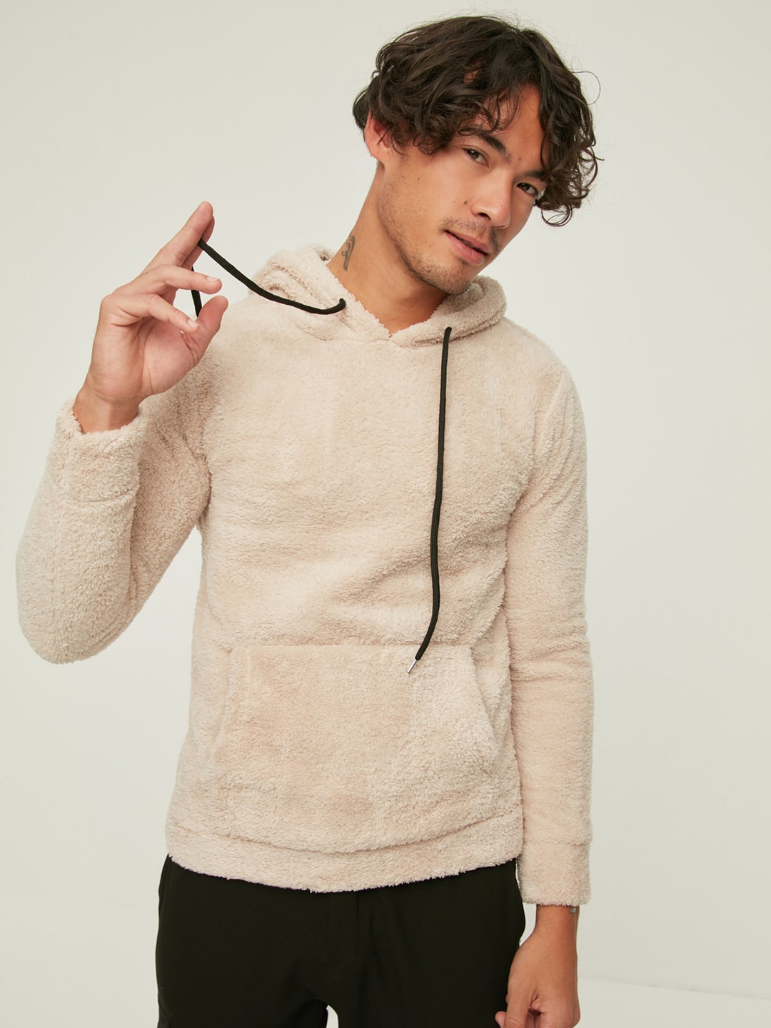 

Trendyol Hooded Long Sleeves Sweatshirt, Beige