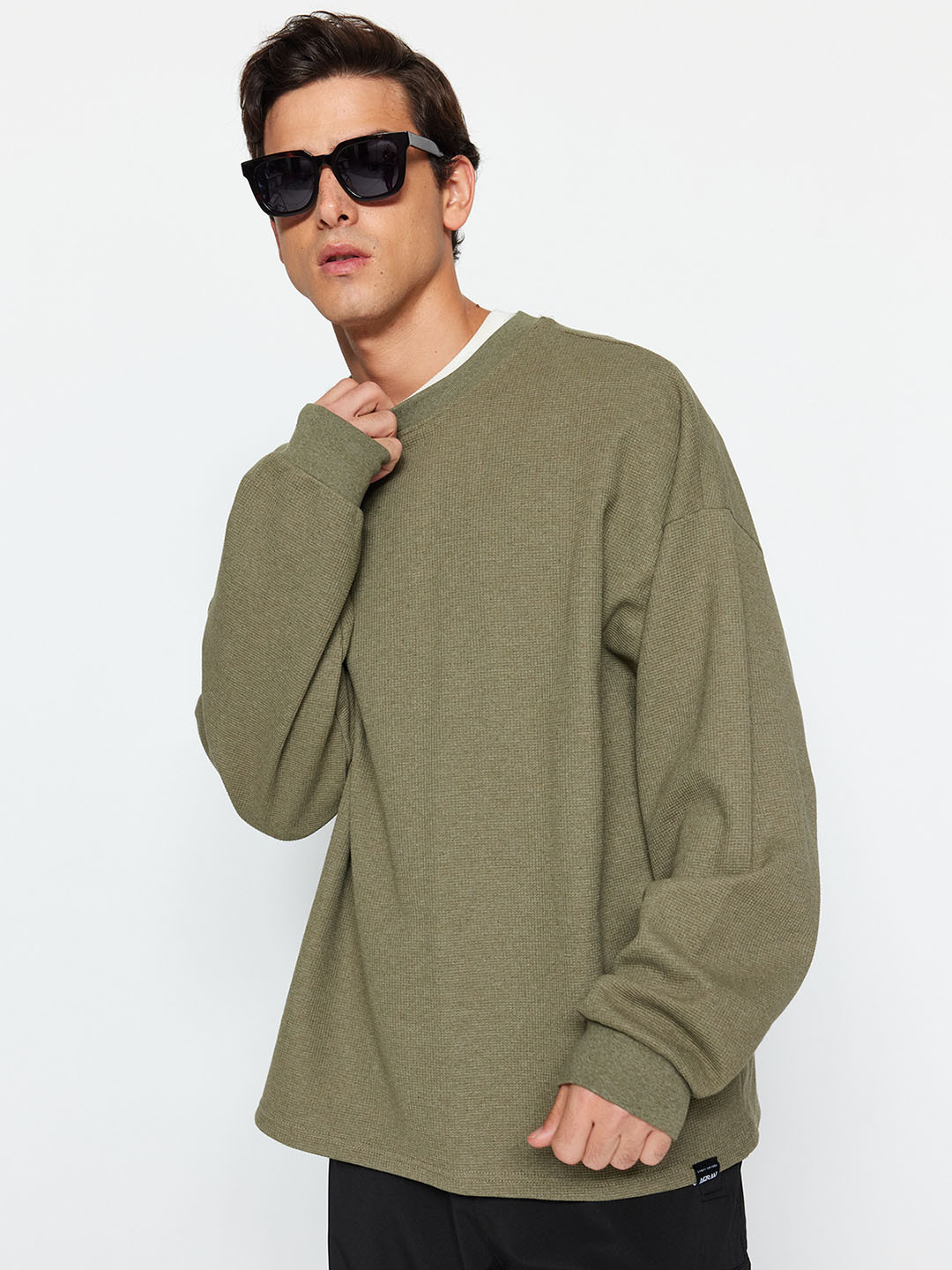 

Trendyol Round Neck Sweatshirt, Olive