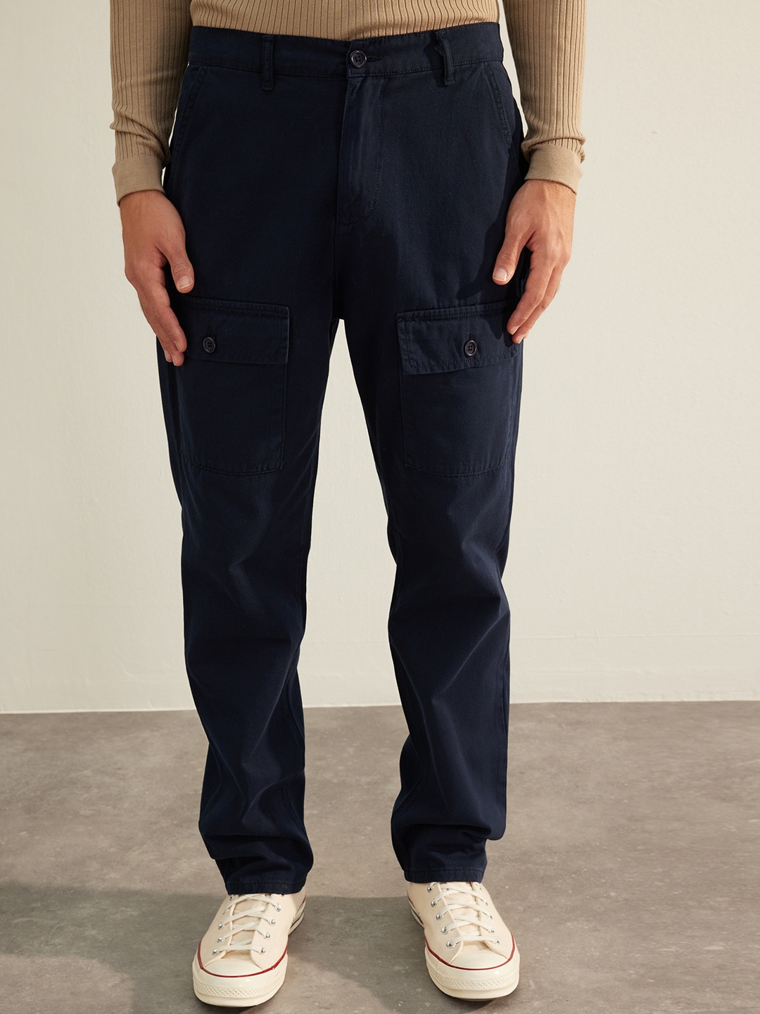 

Trendyol Men Regular Fit Cotton Joggers Trouser, Black