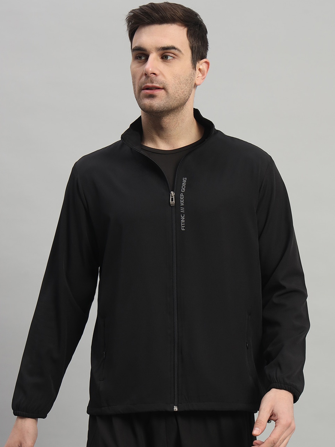 FITINC Lightweight Training Or Gym Sporty Jacket, Black