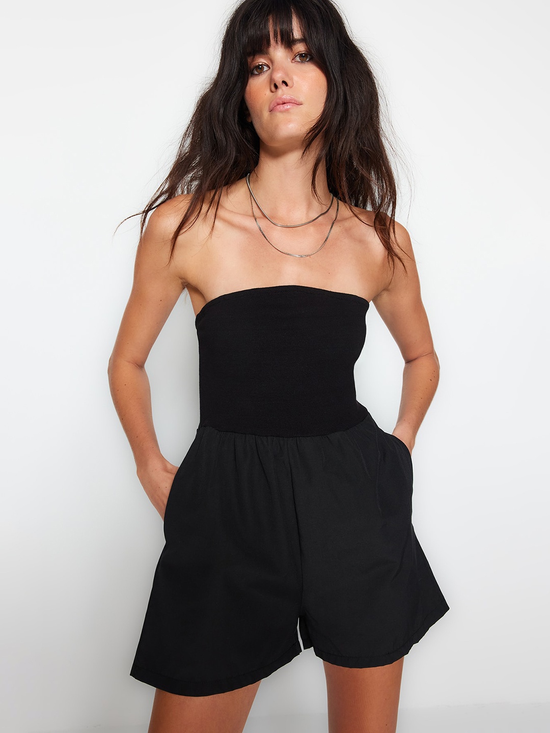 

Trendyol Strapless Jumpsuit, Black