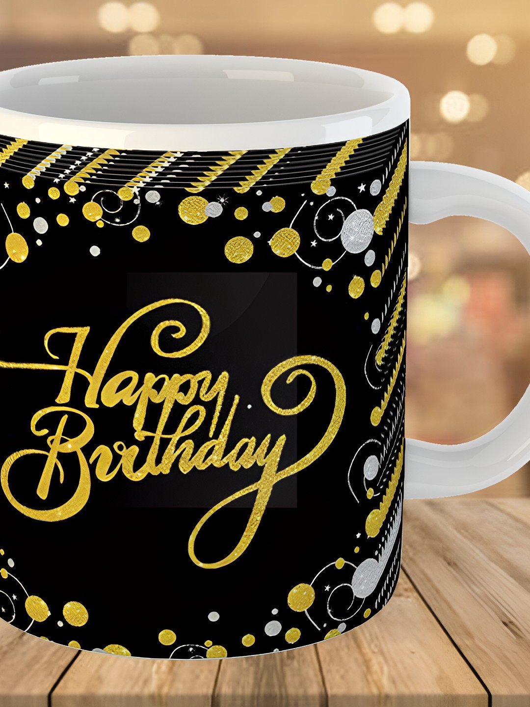 

Keviv White & Black Text or Slogans Printed Ceramic Glossy Mug 325 ml