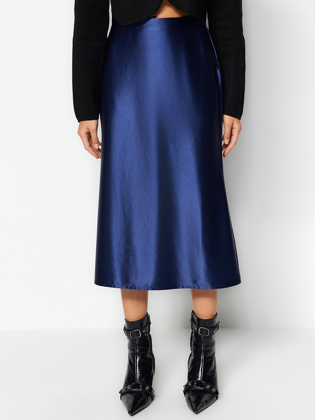 

Trendyol Midi Length A Line Skirt, Blue