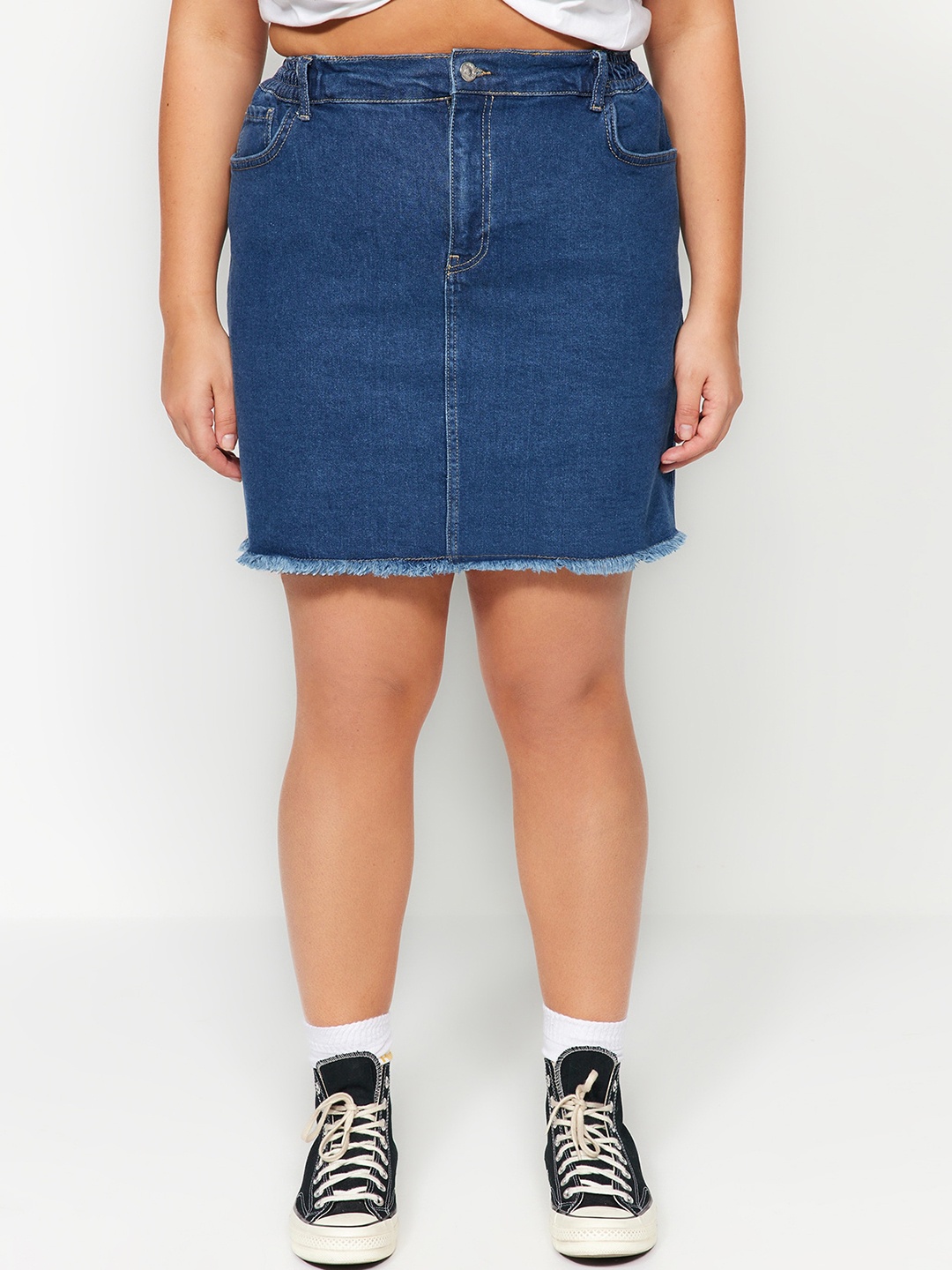 

Trendyol A Line Above Knee Skirt, Blue