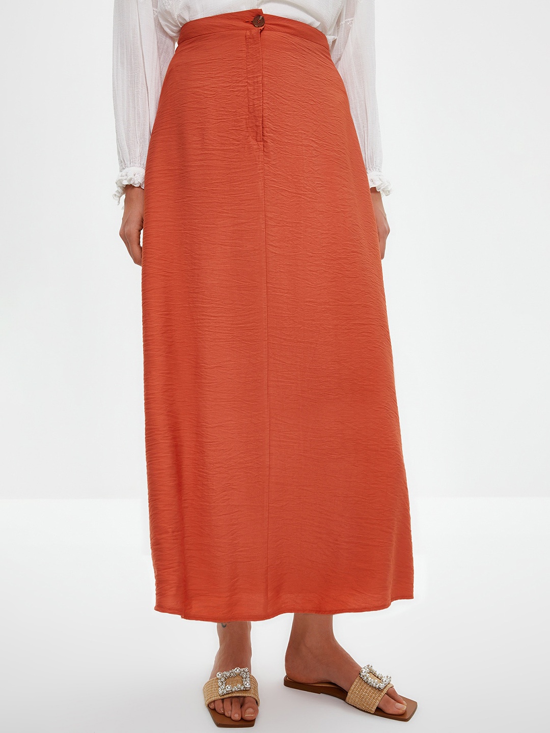 

Trendyol Flared Maxi Skirts, Orange