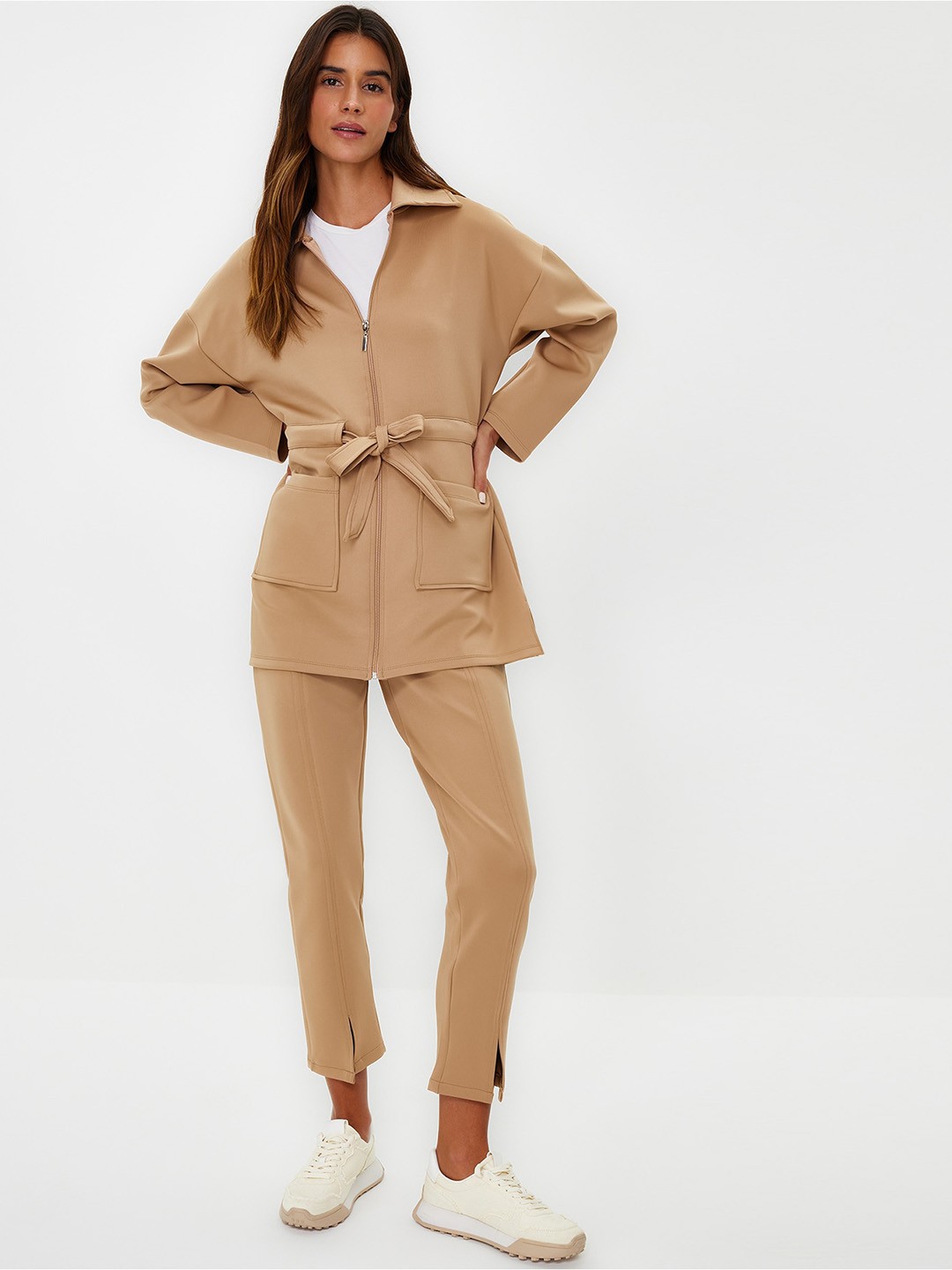 

Trendyol Long Sleeves Shirt & Trouser, Brown