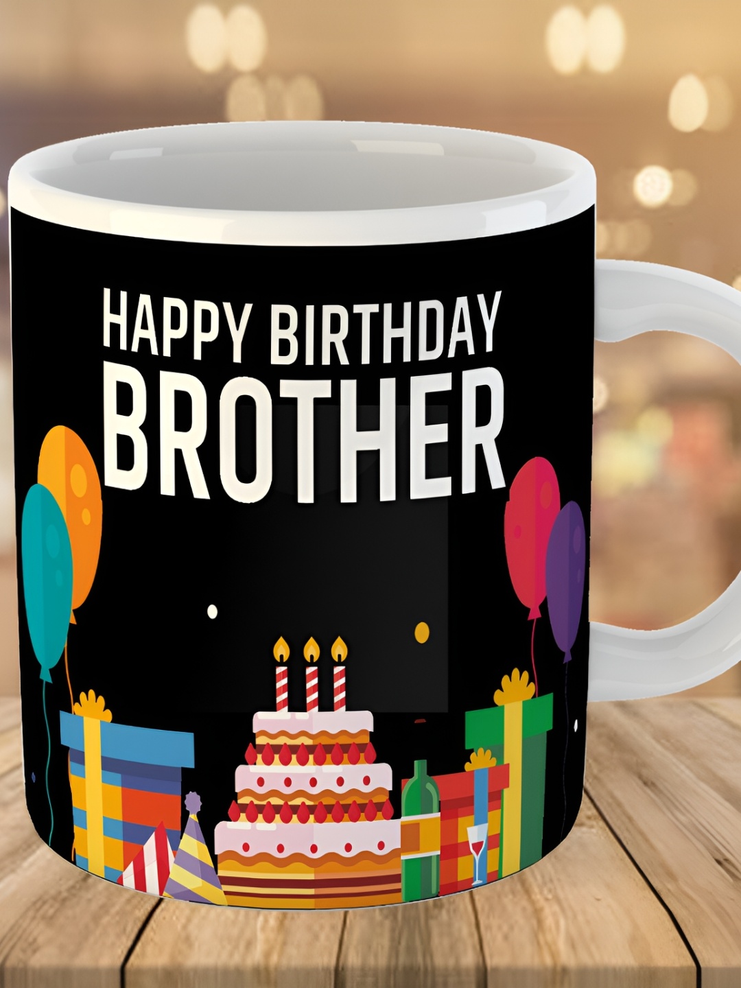 

Keviv Black & White Text or Slogans Printed Ceramic Glossy Mug 325 ml