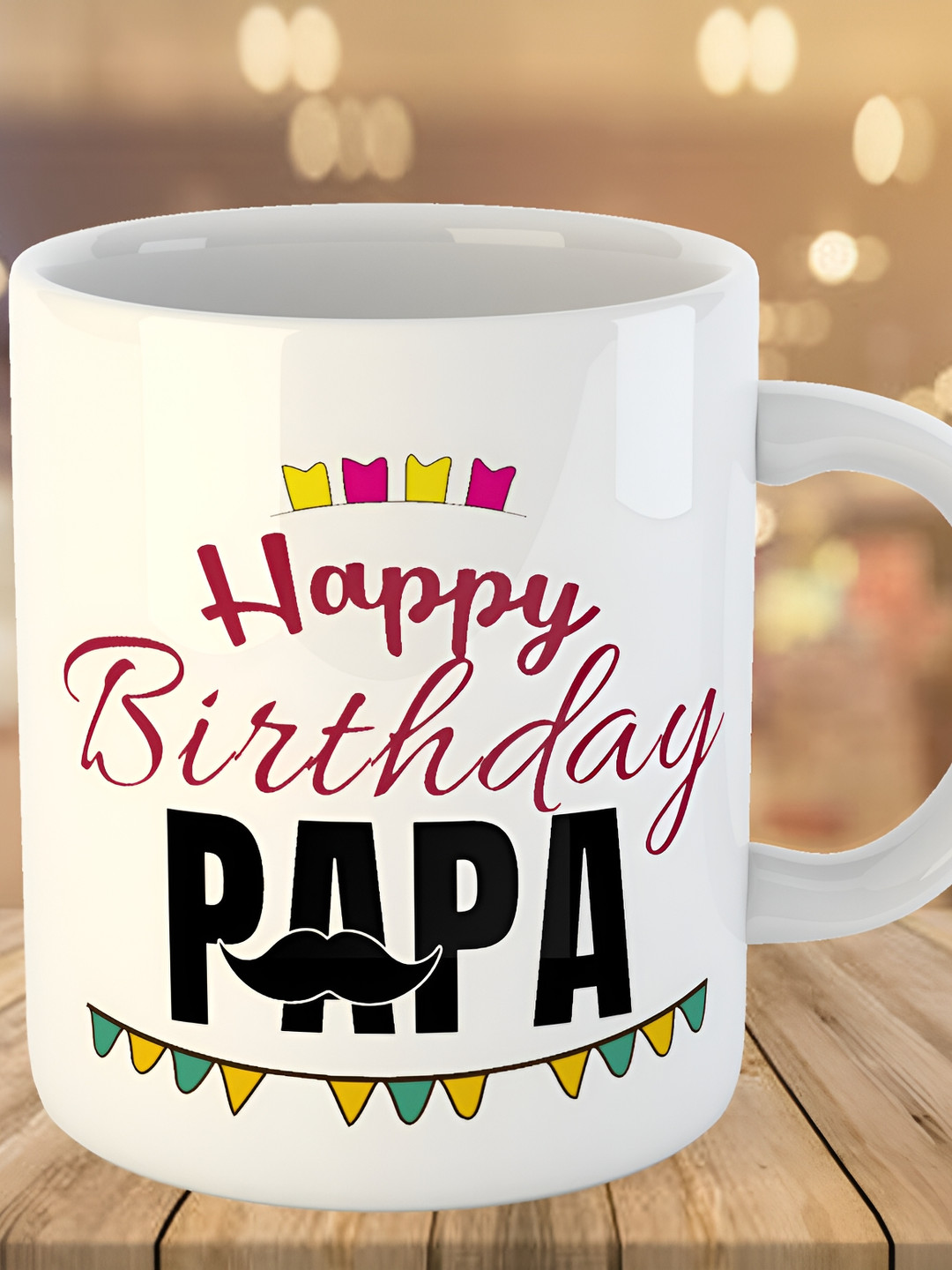 

Keviv White & Red Text or Slogans Printed Ceramic Glossy Mug 325 ml