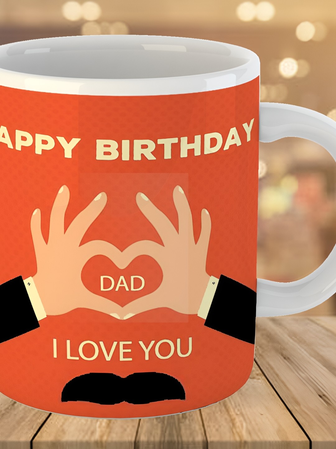 

Keviv White & Red Text or Slogans Printed Ceramic Glossy Mug 325 ml
