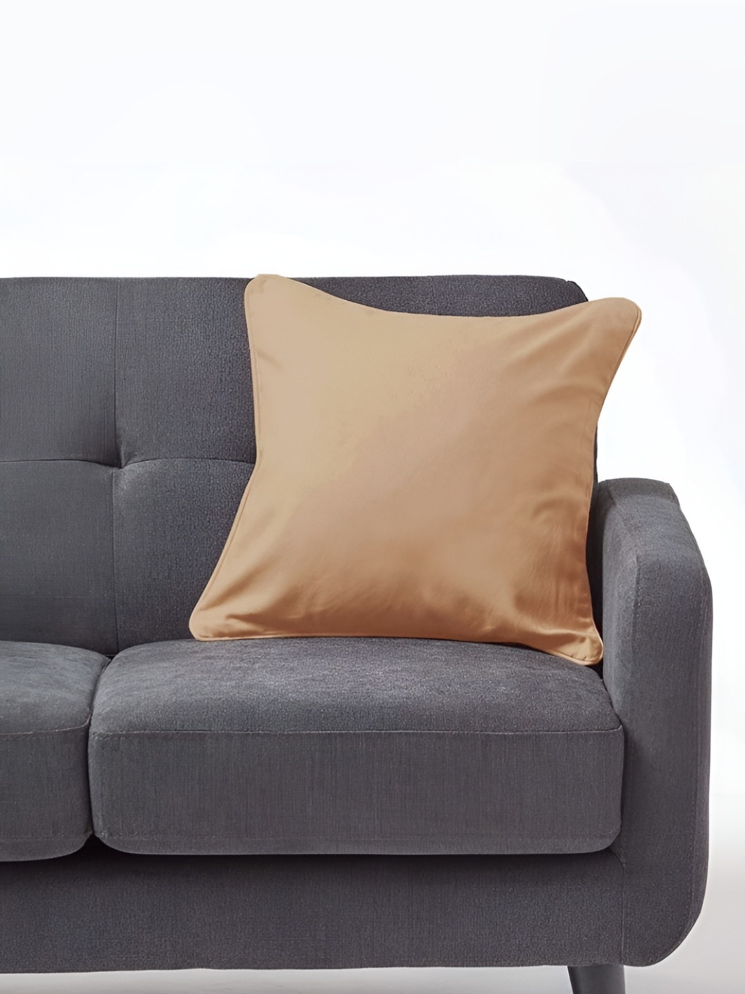 

Aurave Camel Brown Cotton Square Cushion Covers