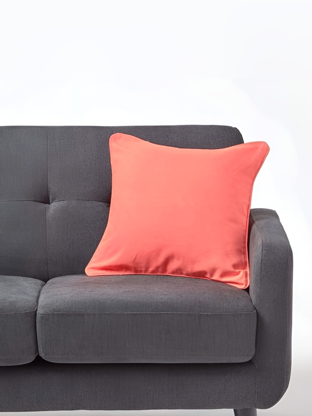 

Aurave Peach Coloured Cotton Square Cushion Covers