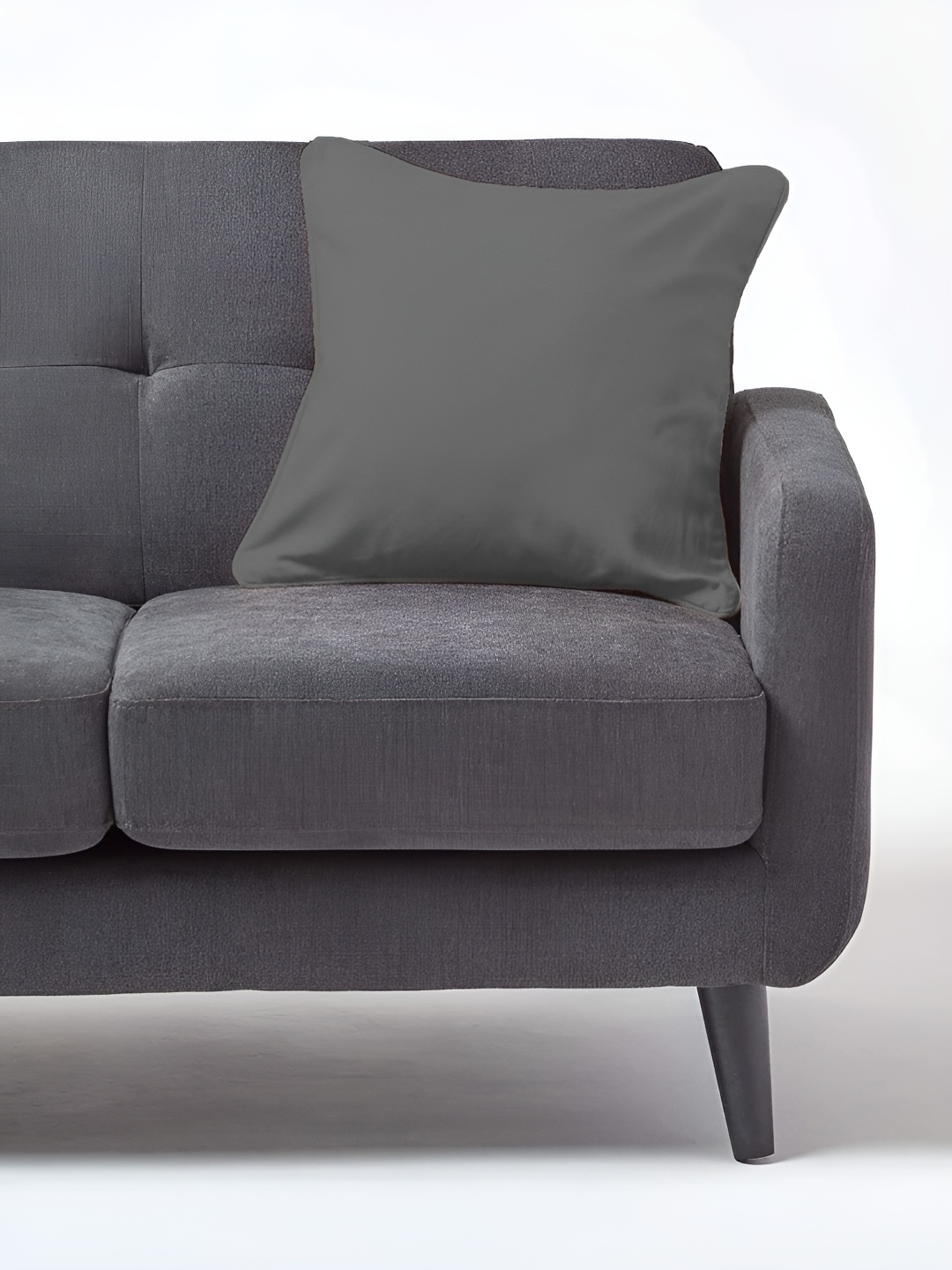 

Aurave Grey Cotton Square Cushion Covers