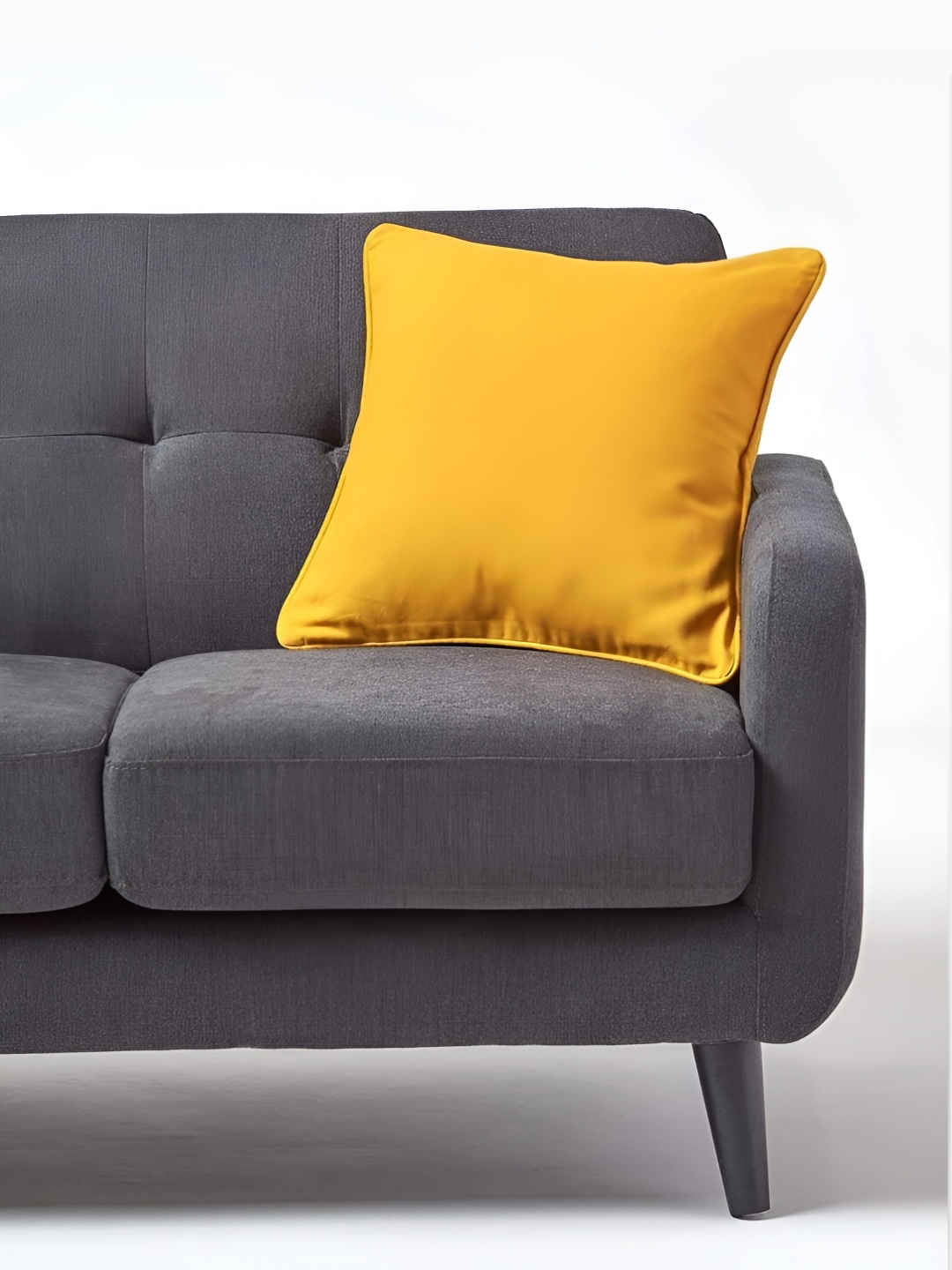 

Aurave Mustard Cotton Square Cushion Covers