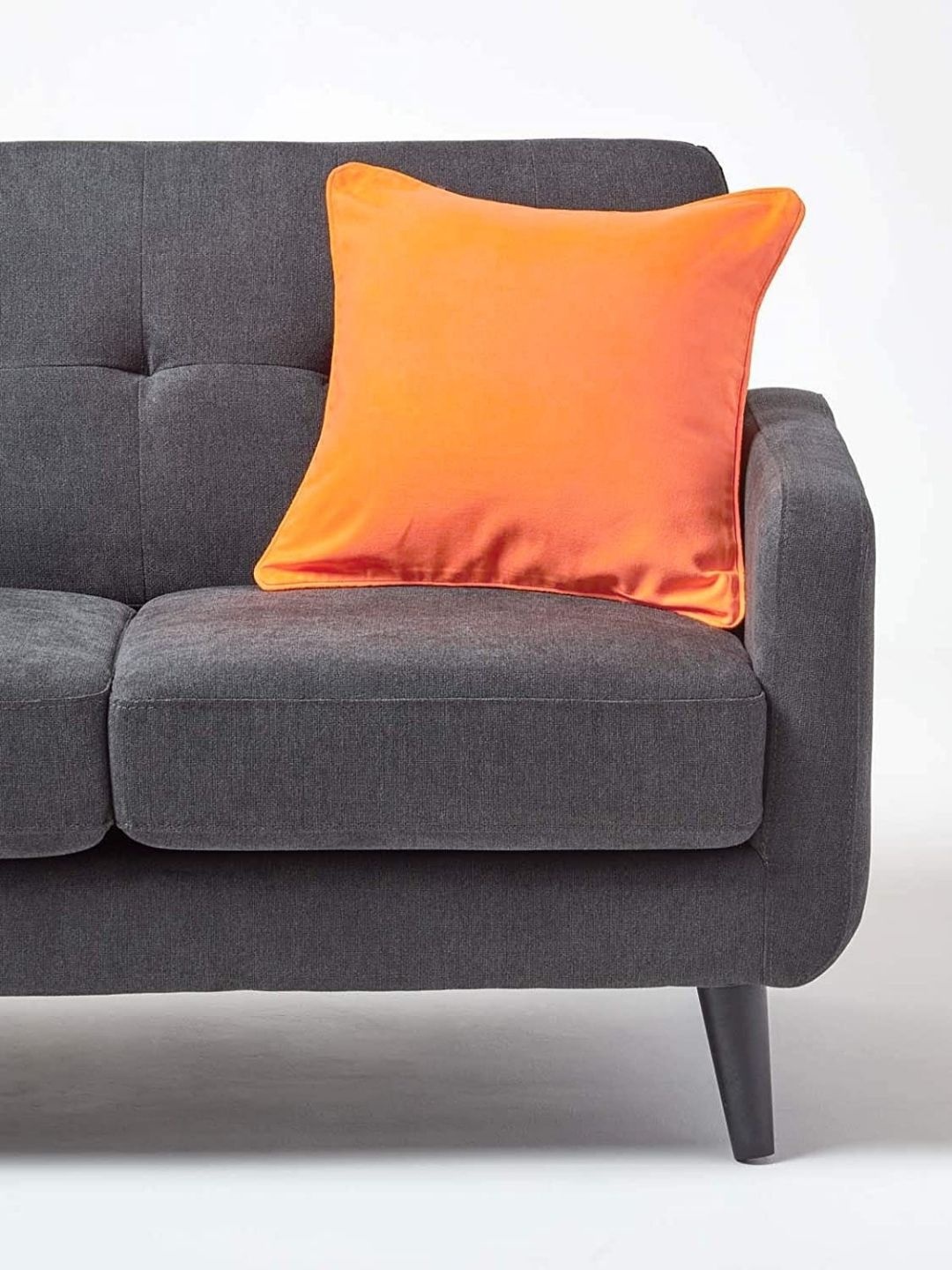 

Aurave Orange Square Cotton Cushion Cover