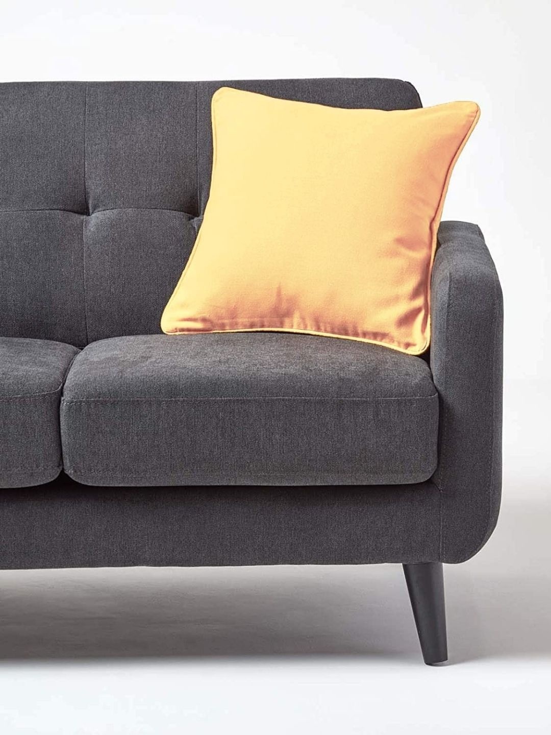 

Aurave Gold Toned Square Cotton Cushion Cover