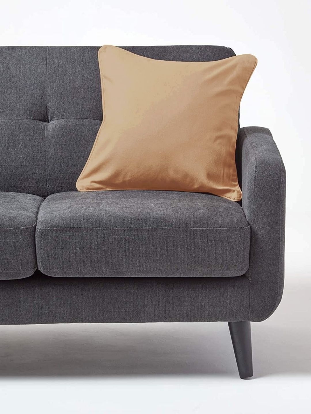 

Aurave Camel Brown Square Cotton Cushion Cover