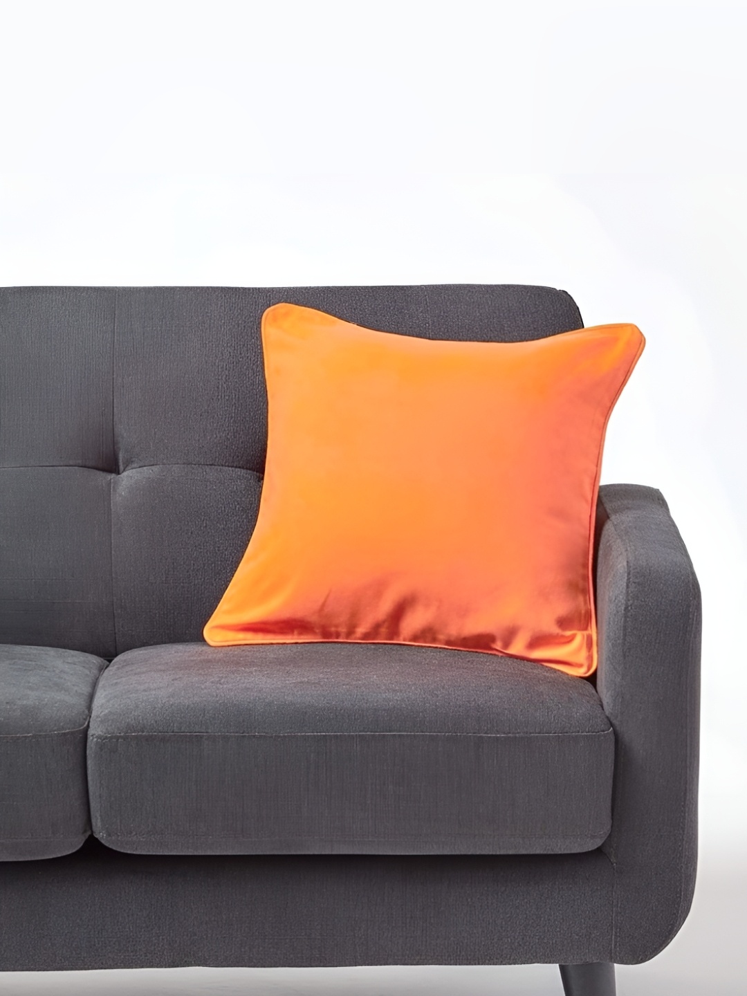

Aurave Orange Cotton Square Cushion Covers