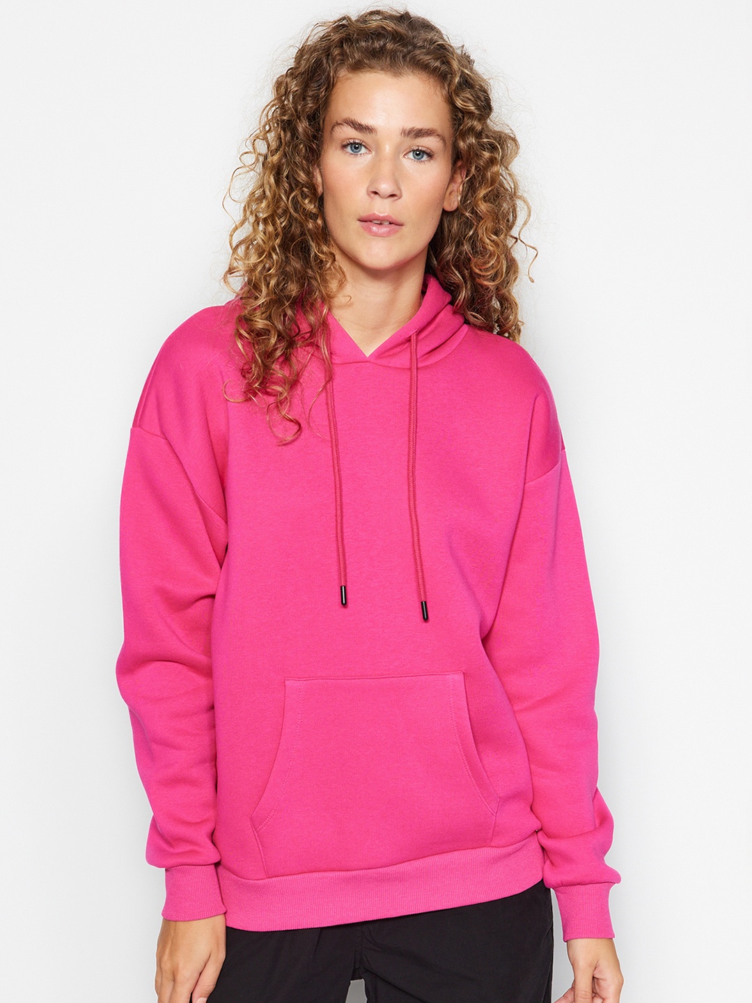 

Trendyol Hooded Cotton Sweatshirt, Pink