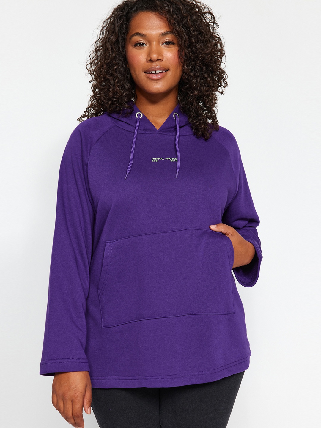 

Trendyol Hooded Pullover Sweatshirt, Purple