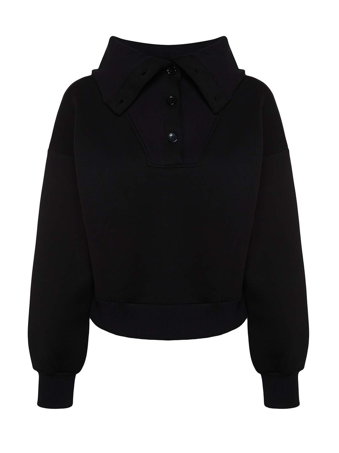 

Trendyol Mock Collar Sweatshirt, Black