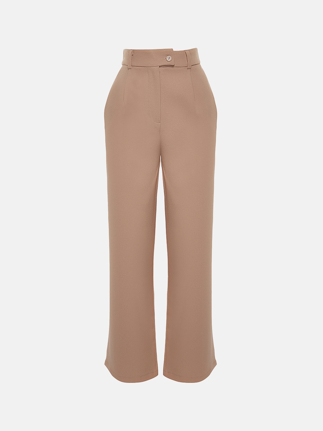 

Trendyol Regular Fit Mid-Rise Parallel Trousers, Na
