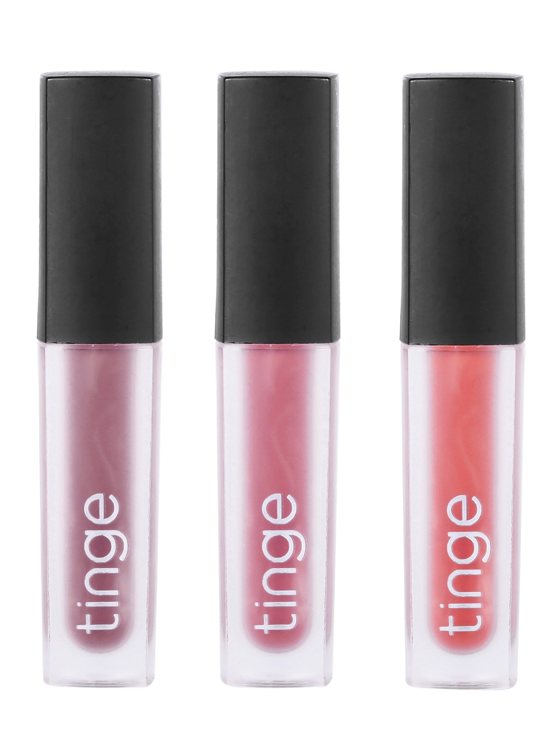 

tinge 3-Pcs Long Lasting Lip Gloss - 3ml Each - Gleam-Glitter-Glow, Na