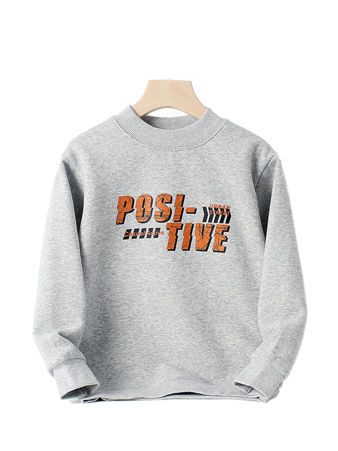 

StyleCast Boys Printed Cotton Pullover Sweatshirt, Grey