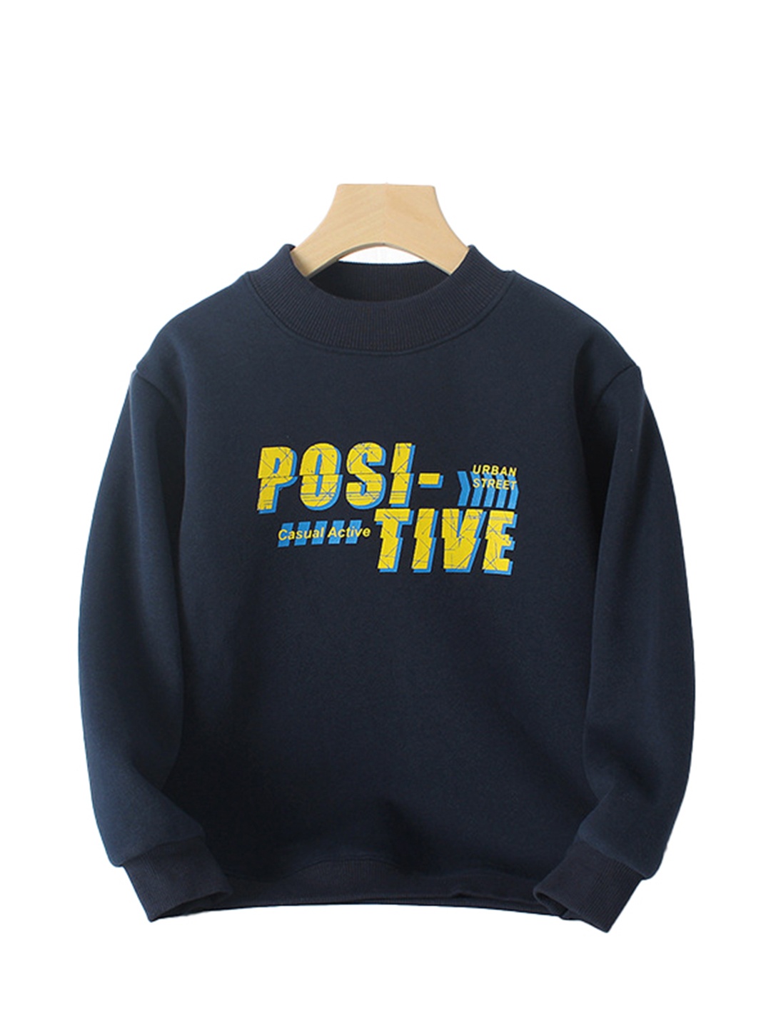 

StyleCast Boys Printed Cotton Pullover Sweatshirt, Navy blue