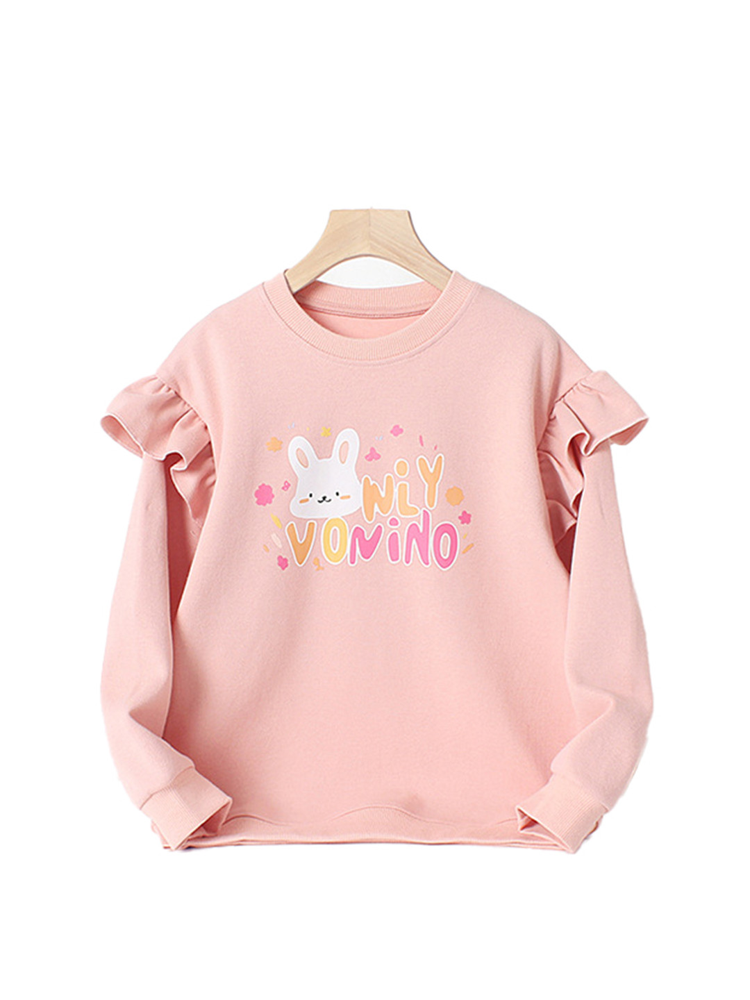 

StyleCast Girls Printed Cotton Pullover Sweatshirt, Pink