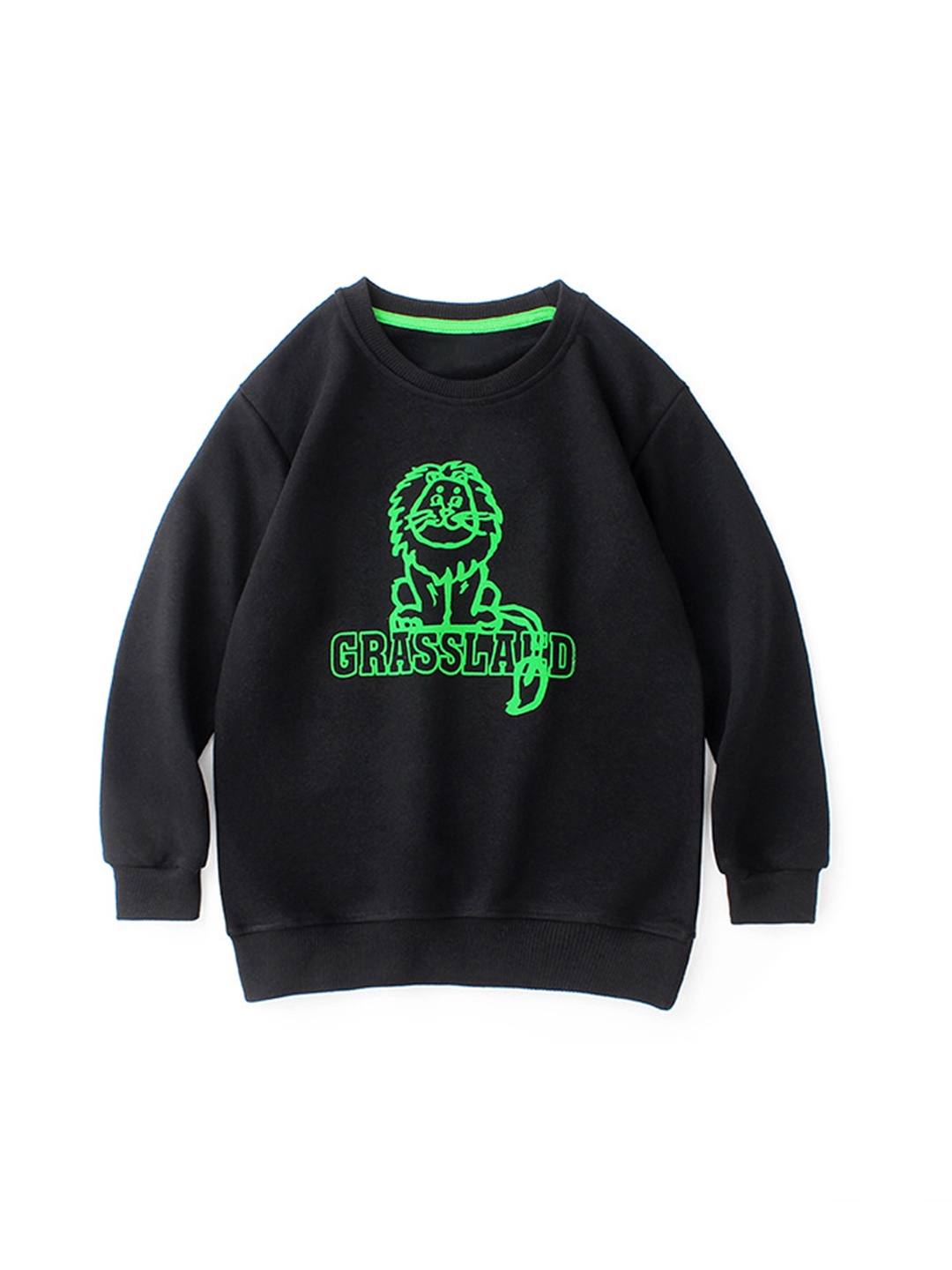 

StyleCast Boys Printed Cotton Pullover Sweatshirt, Black