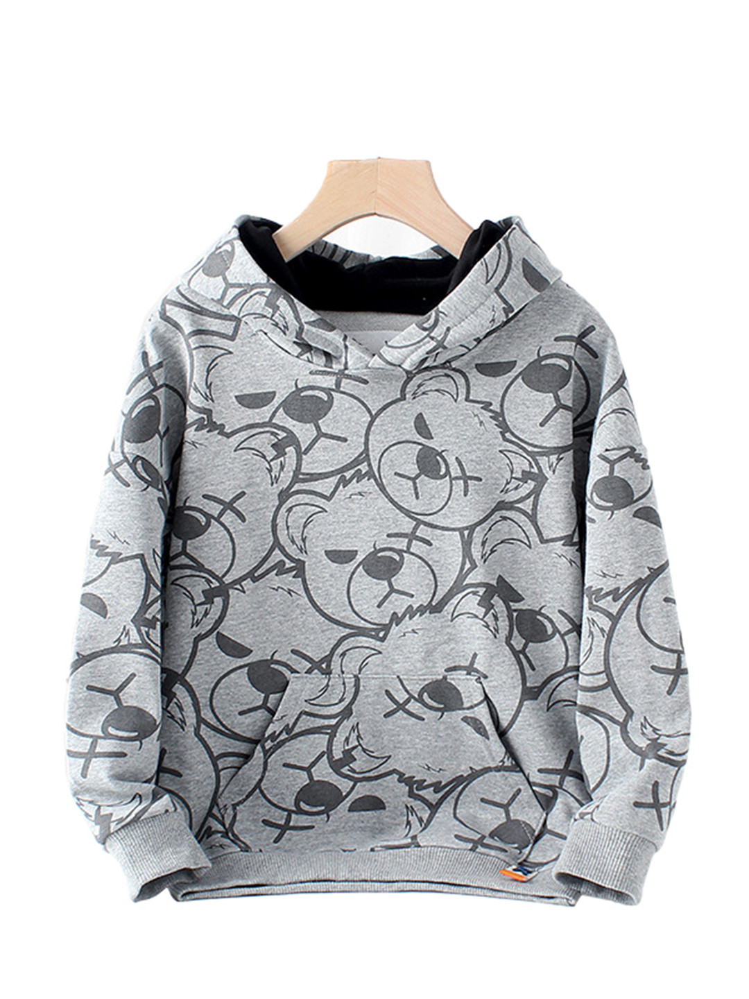 

StyleCast Boys Printed Cotton Hooded Pullover Sweatshirt, Grey
