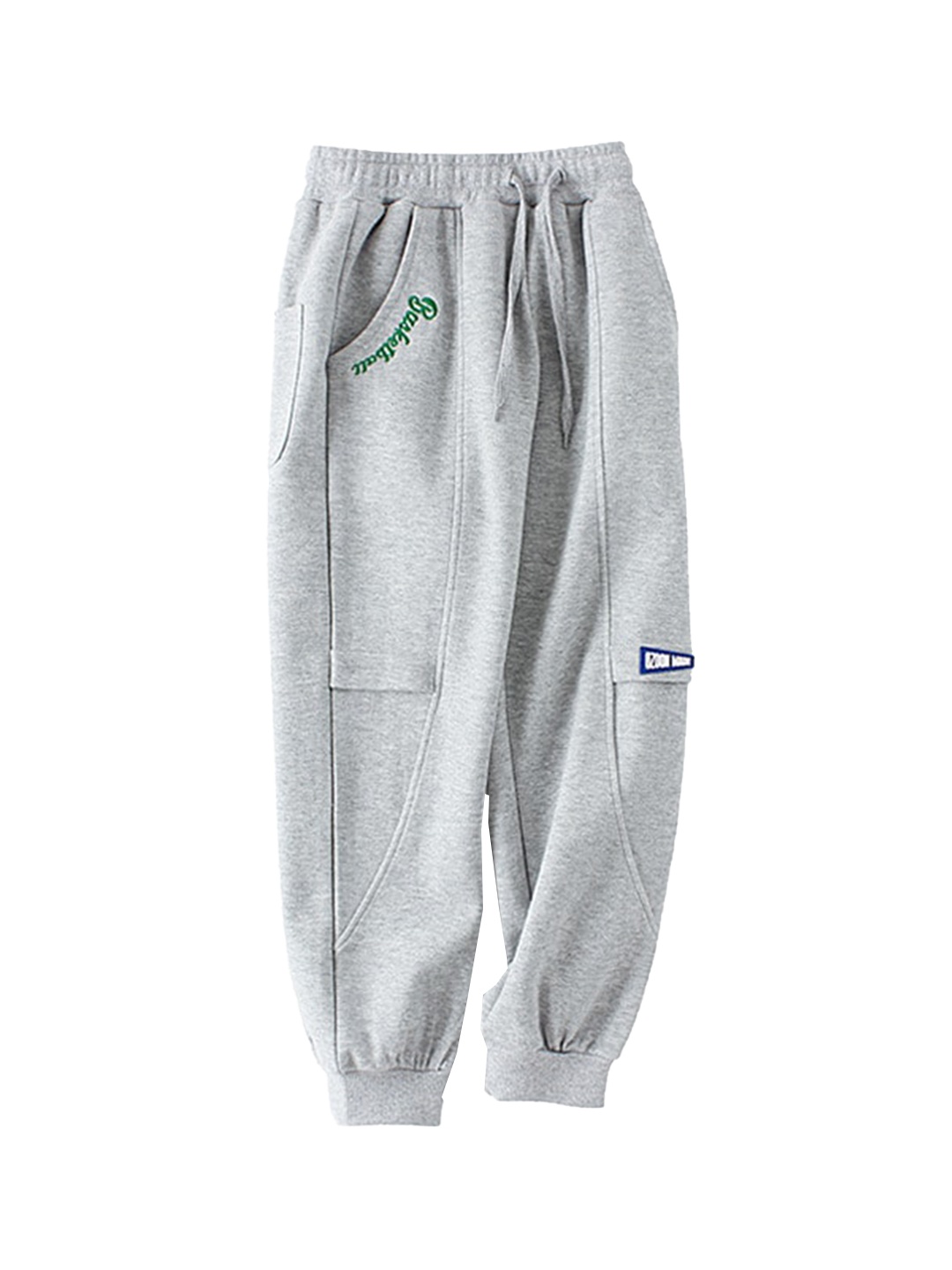 

StyleCast Boys Grey Mid-Rise Pleated Cotton Joggers