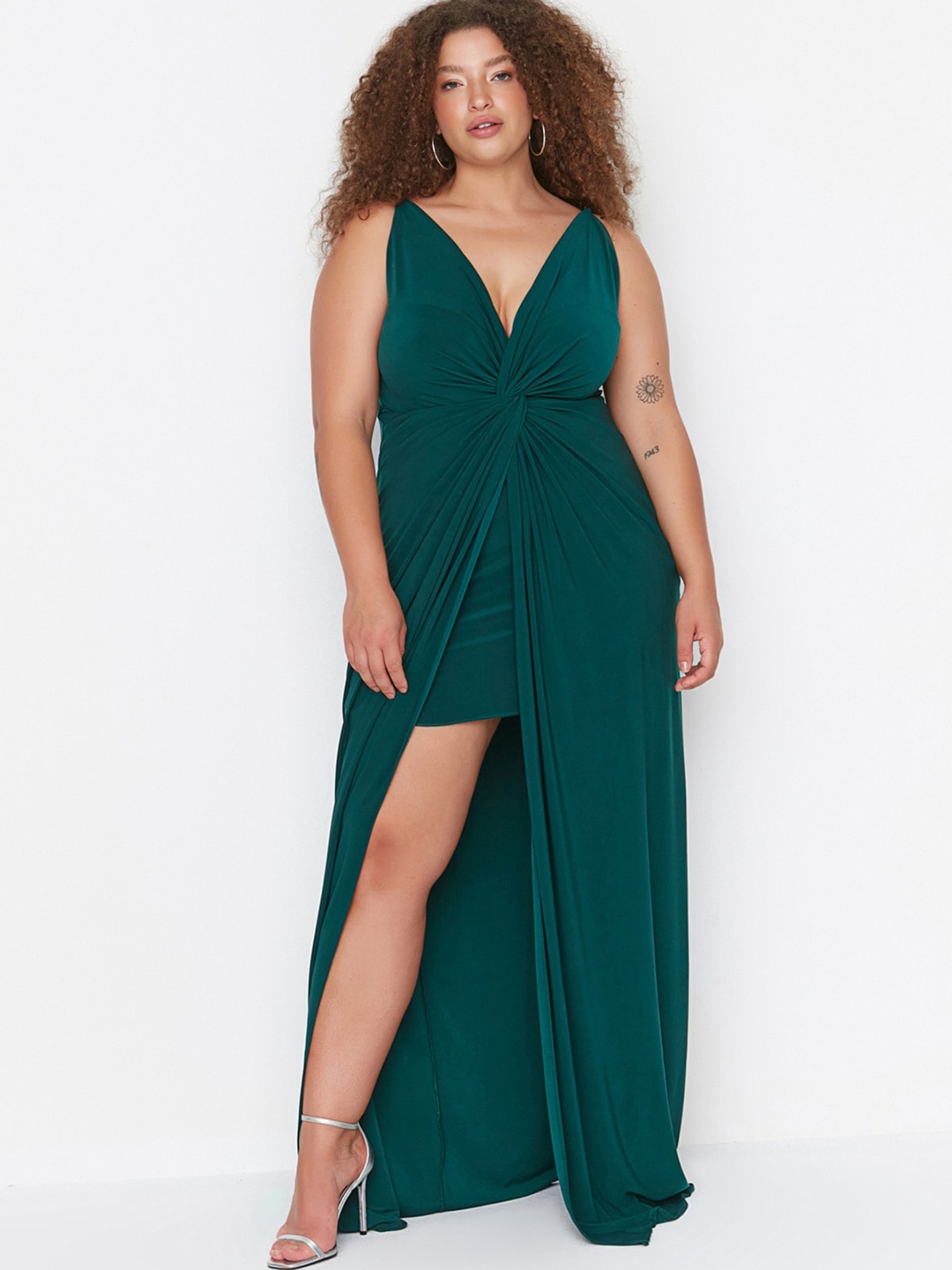 

Trendyol Plus Size Maxi Dress, Green
