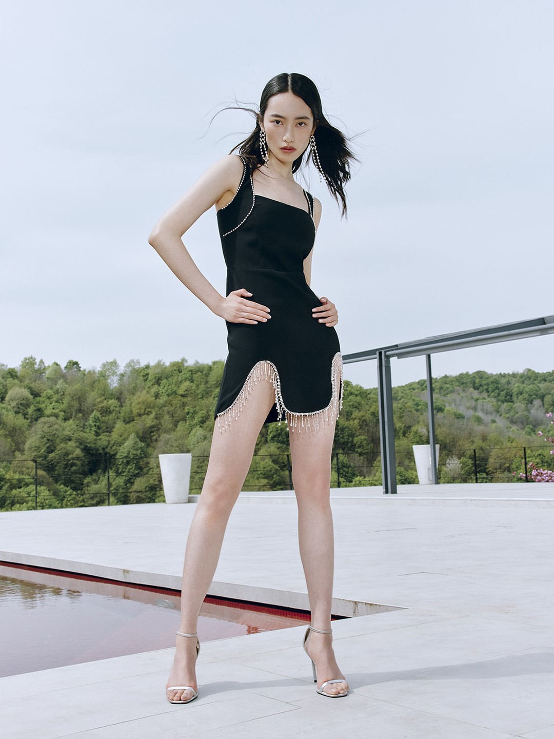 

Trendyol Shoulder Strap Sheath Dress, Black