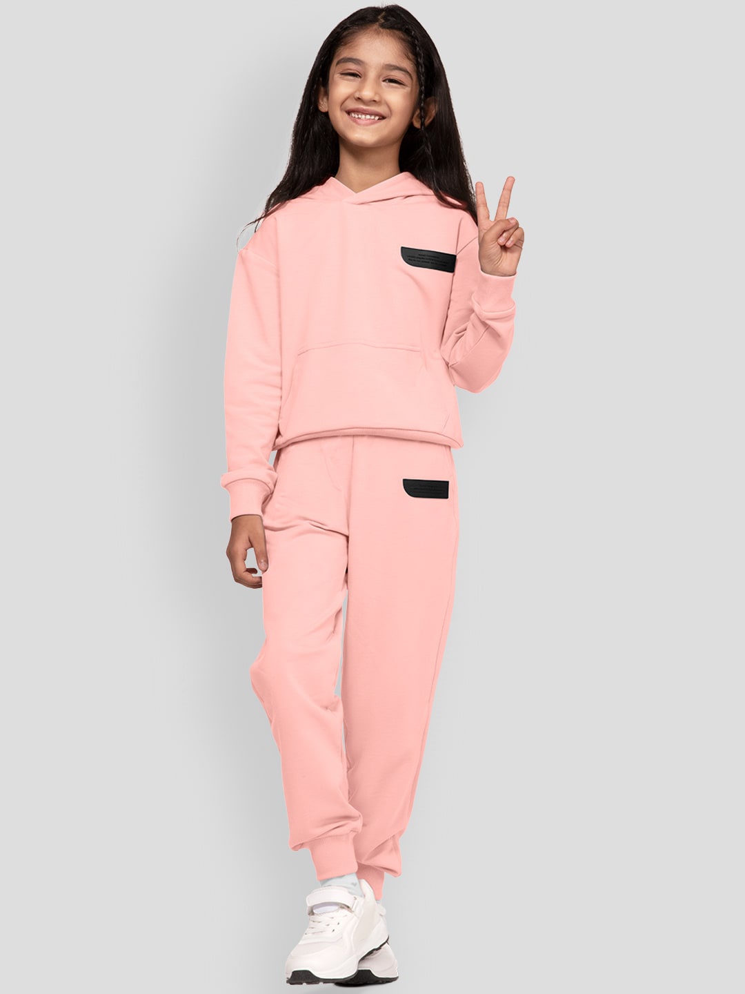 

PANGOLIN Girls Cotton Joggers, Pink
