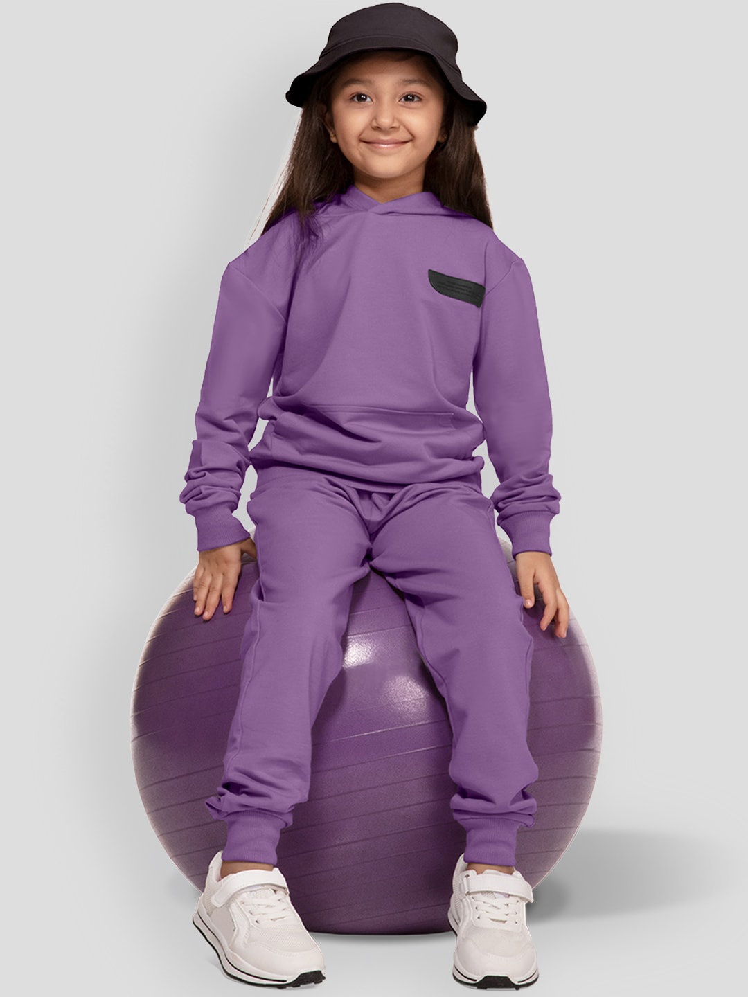 

PANGOLIN Girls Cotton Joggers, Purple