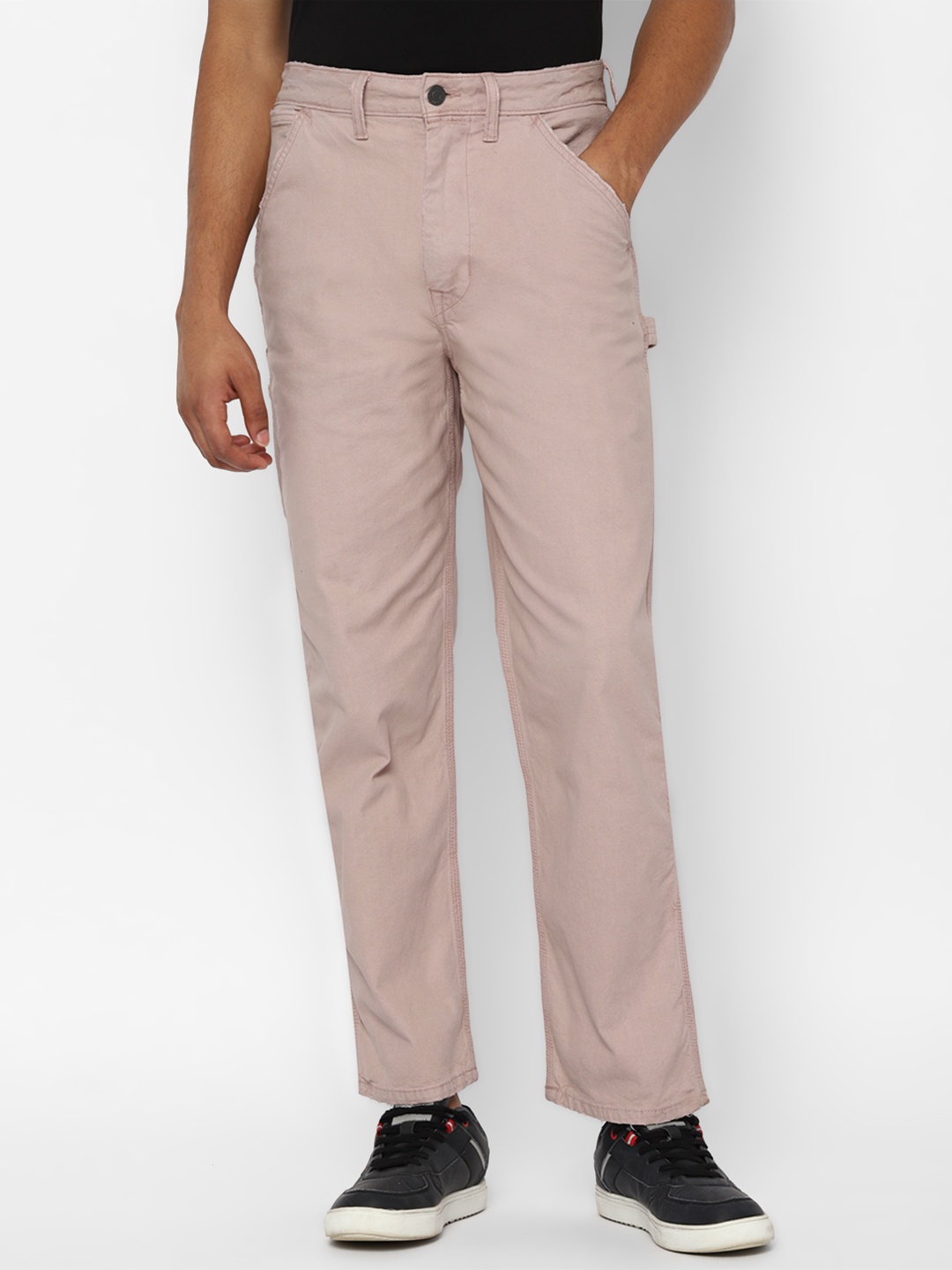 

AMERICAN EAGLE OUTFITTERS Men Cotton Mid-Rise Regular Trouser, Pink