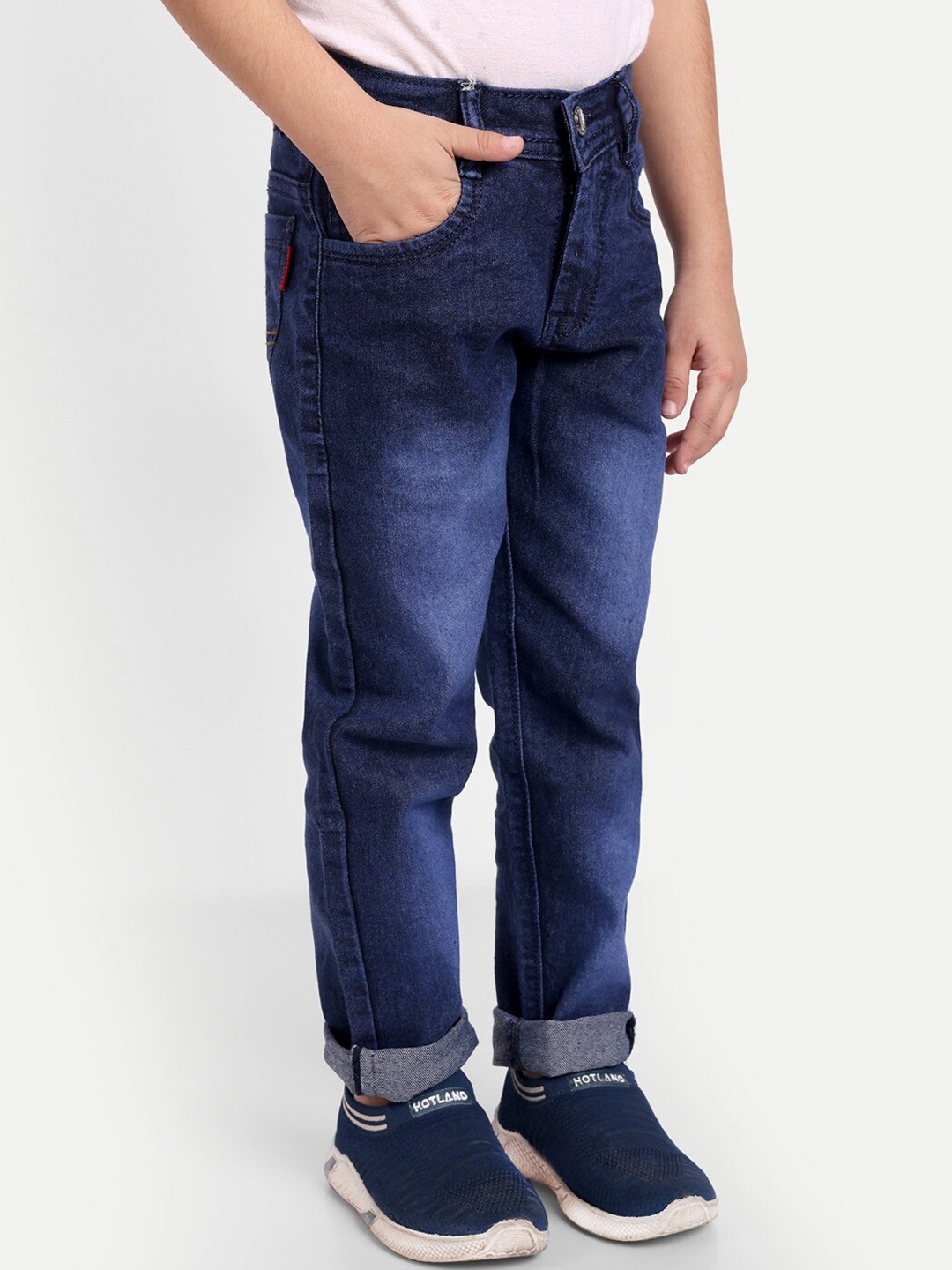 

BAESD Boys Slim Fit Light Fade Clean Look Cotton Jeans, Blue