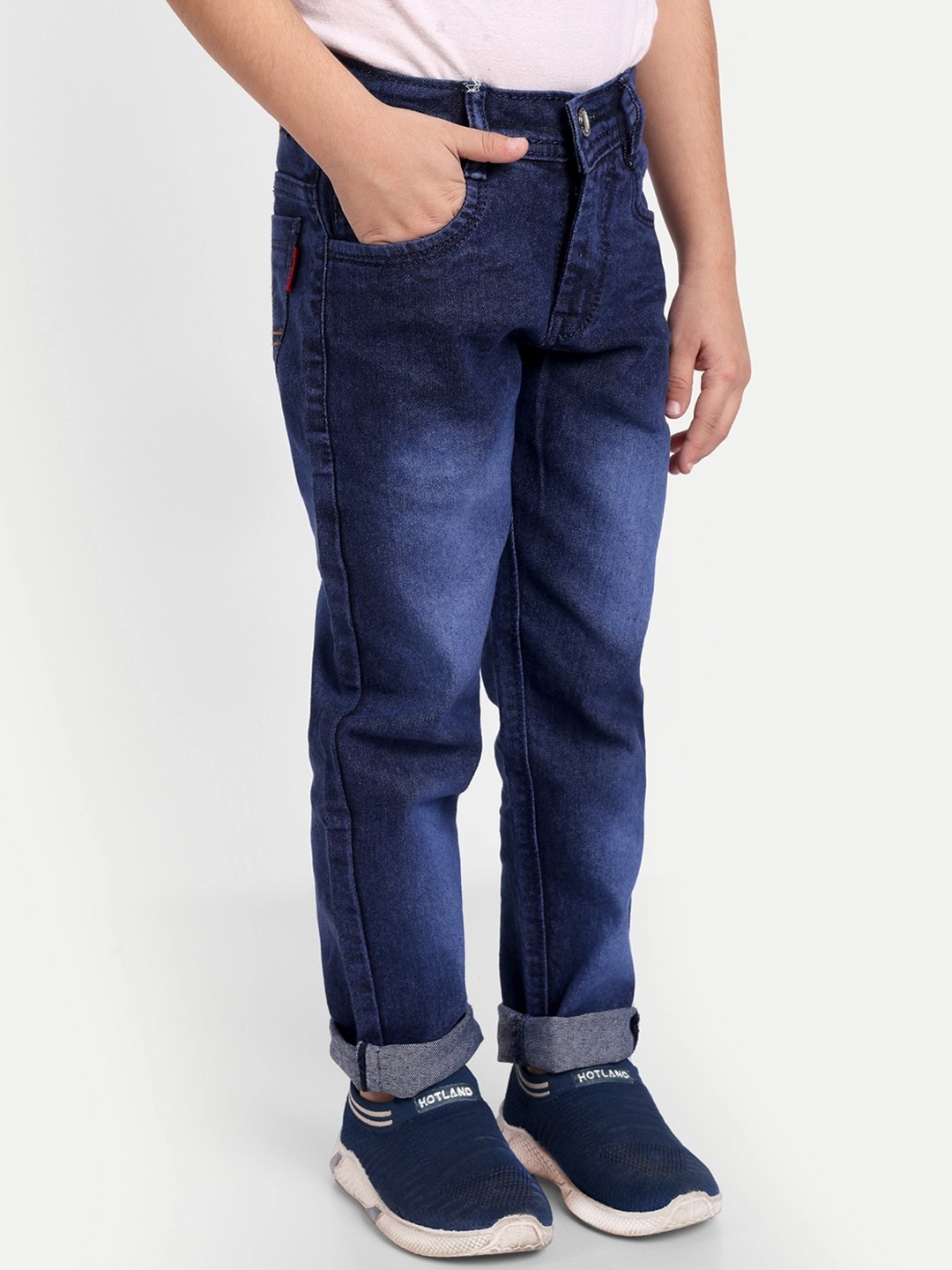 

BAESD Boys Slim Fit Light Fade Clean Look Cotton Jeans, Blue
