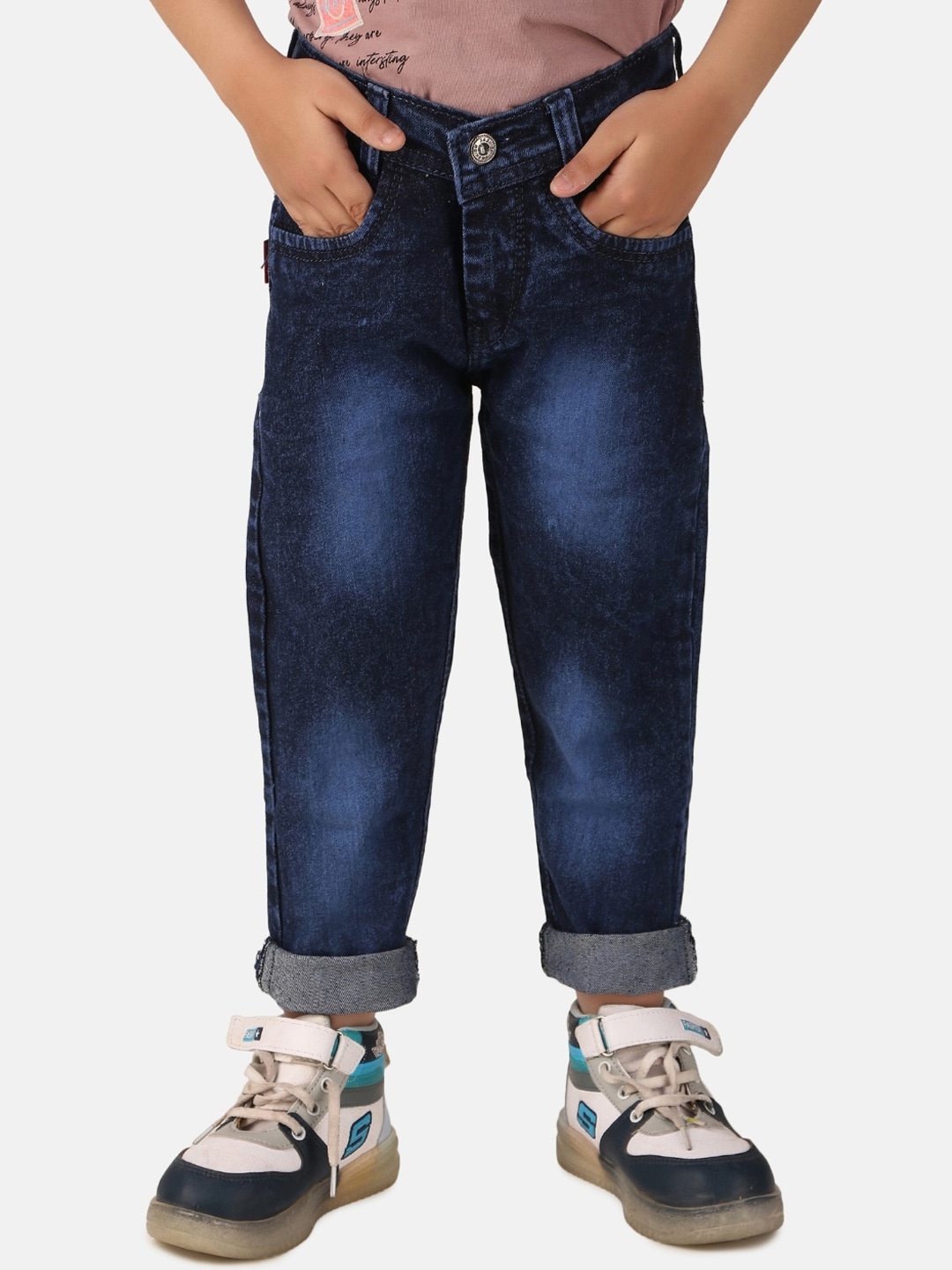 

BAESD Boys Slim Fit Light Fade Clean Look Cotton Jeans, Blue