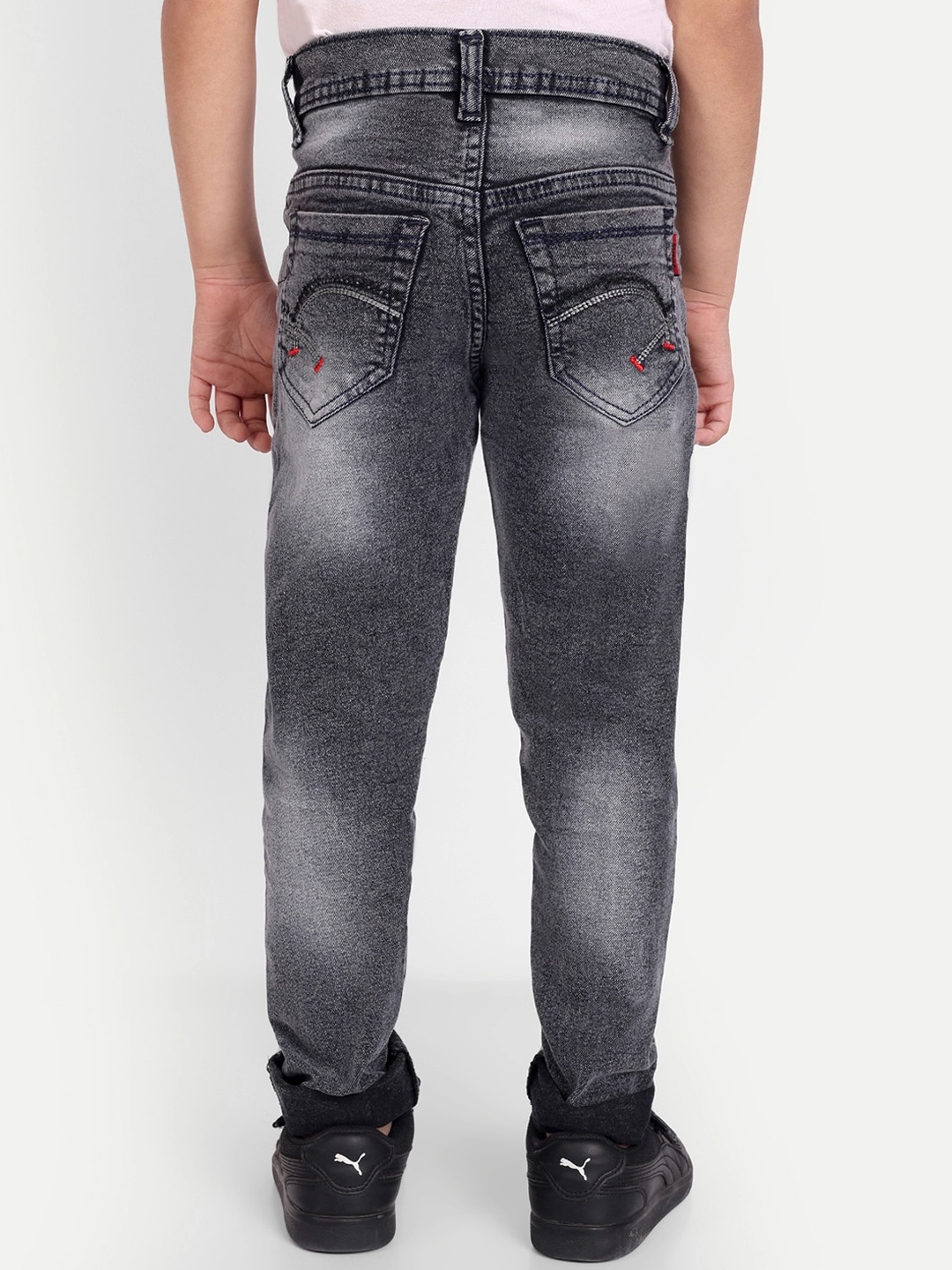 

BAESD Boys Slim Fit Light Fade Clean Look Cotton Jeans, Black