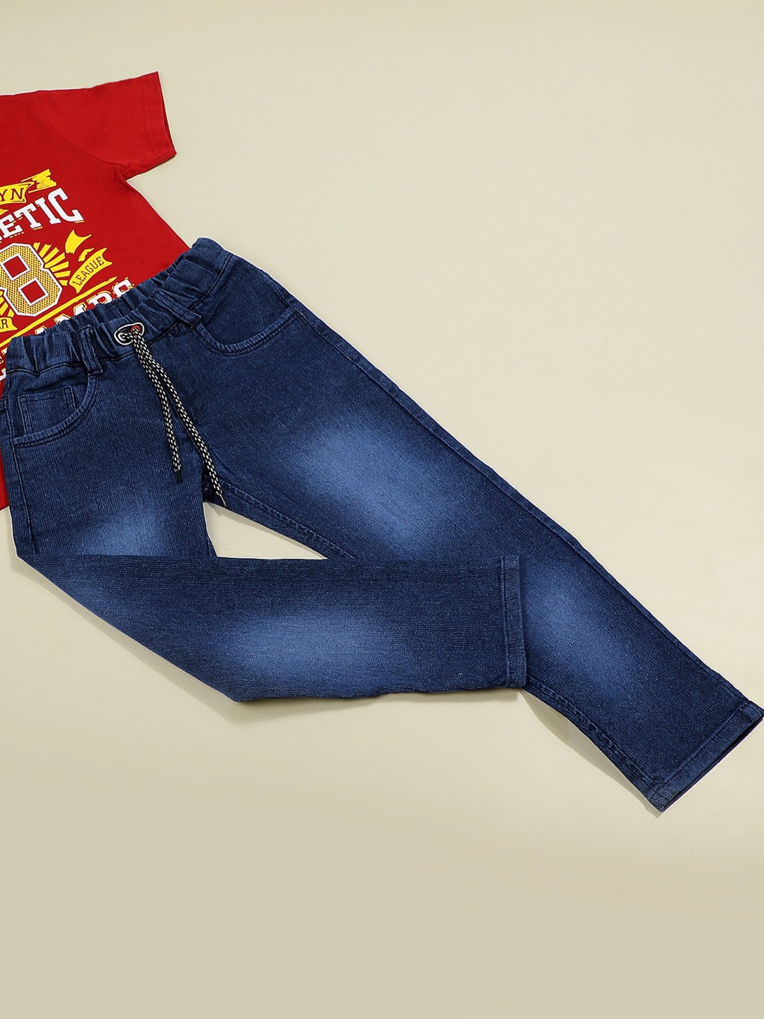 

BAESD Boys Light Fade Clean Look Cotton Jeans, Blue