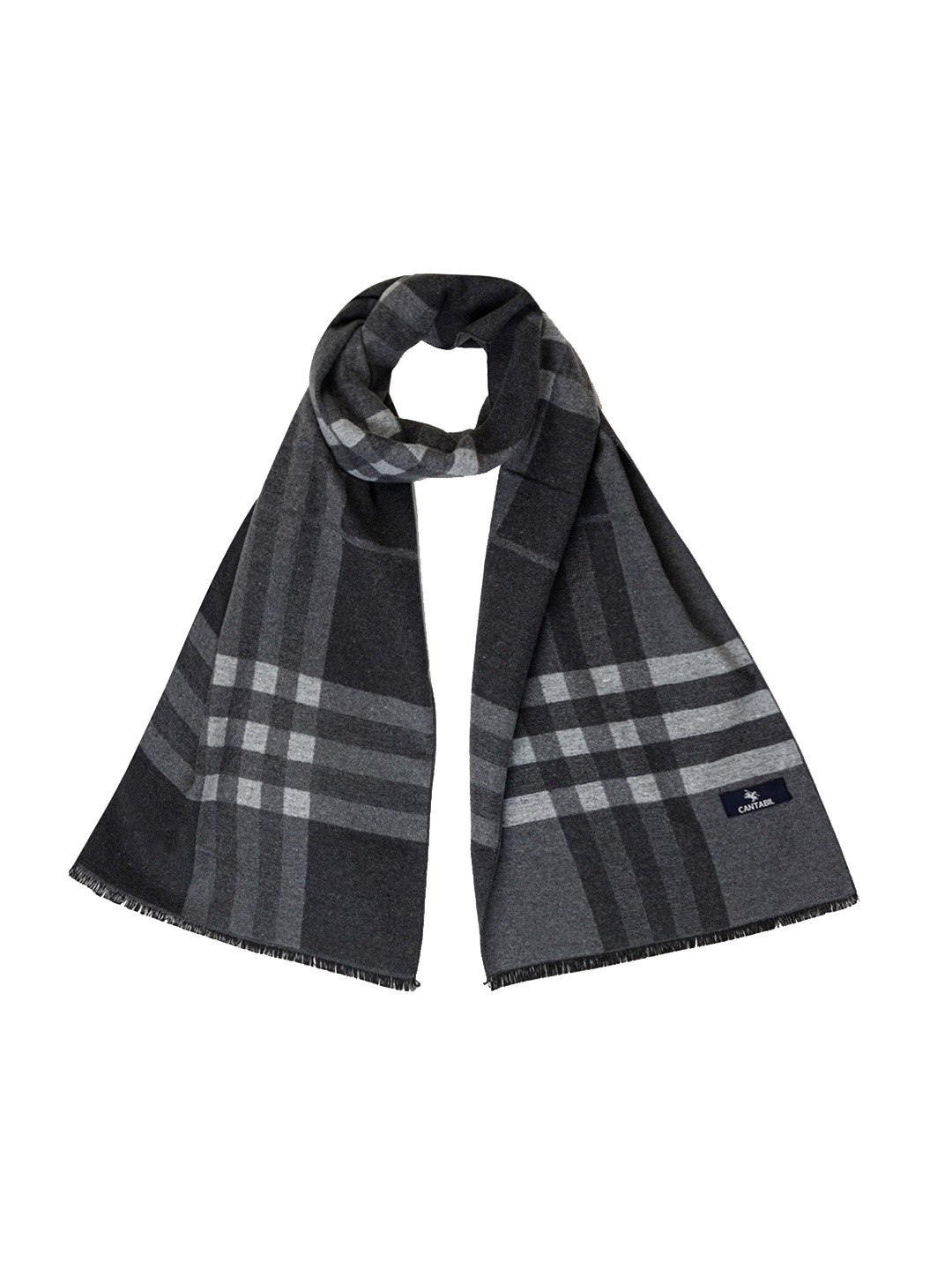 

Cantabil Men Checked Mufflers, Grey