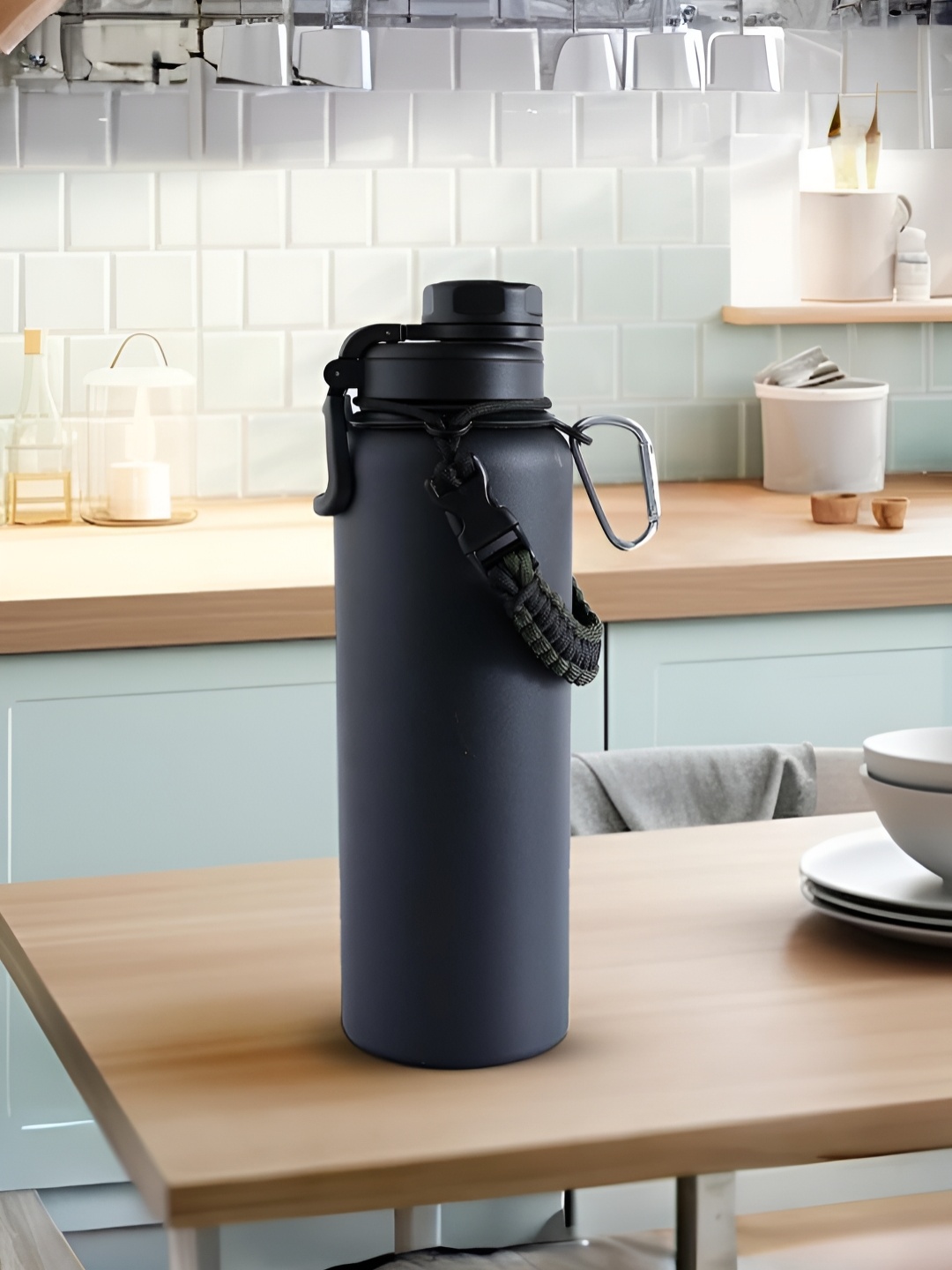 

The Better Home Black Stainless Steel Water Bottle 1.2 Ltr