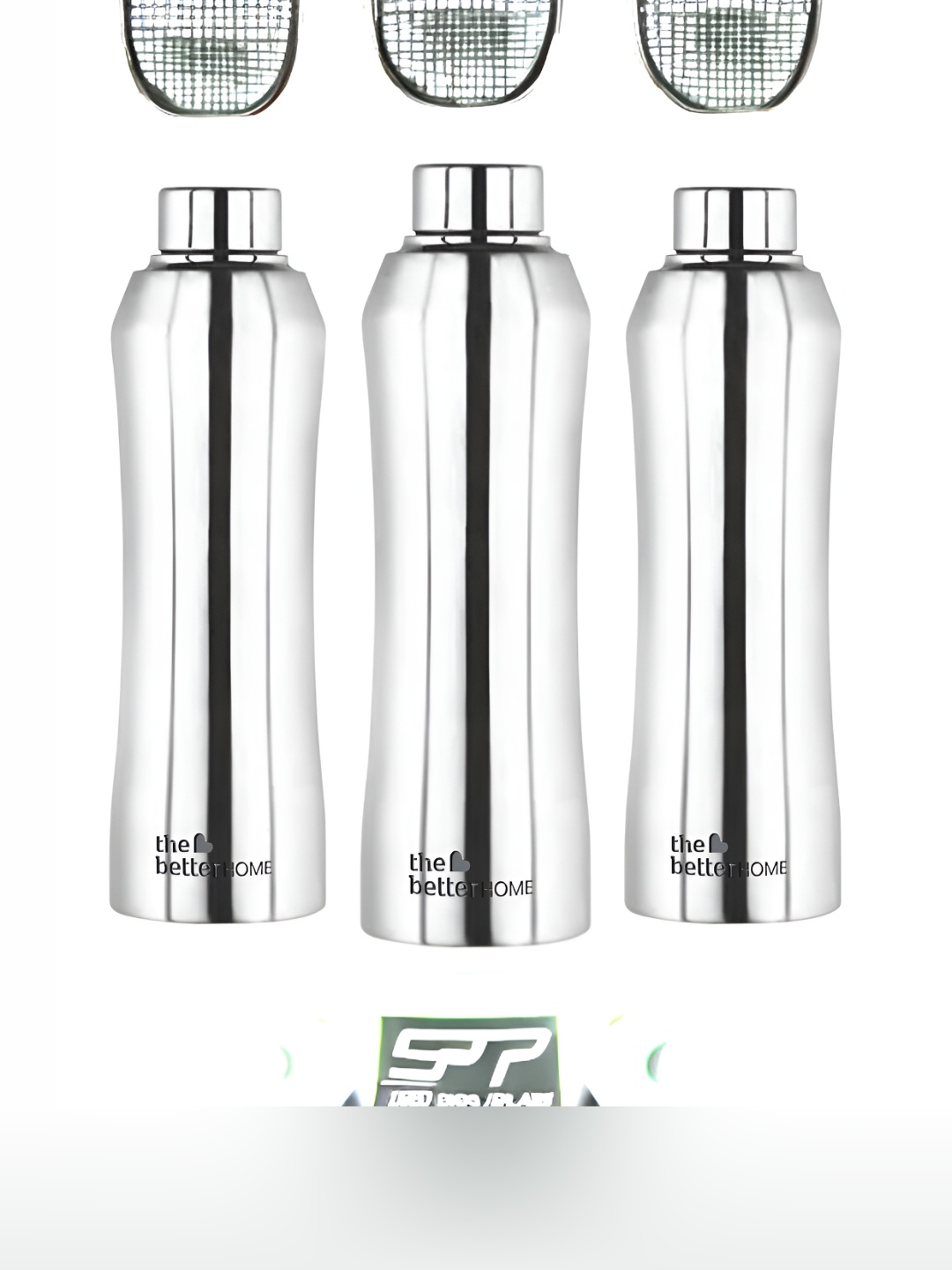 

The Better Home Silver-Toned 3 Pcs Stainless Steel Water Bottle 1 Litre